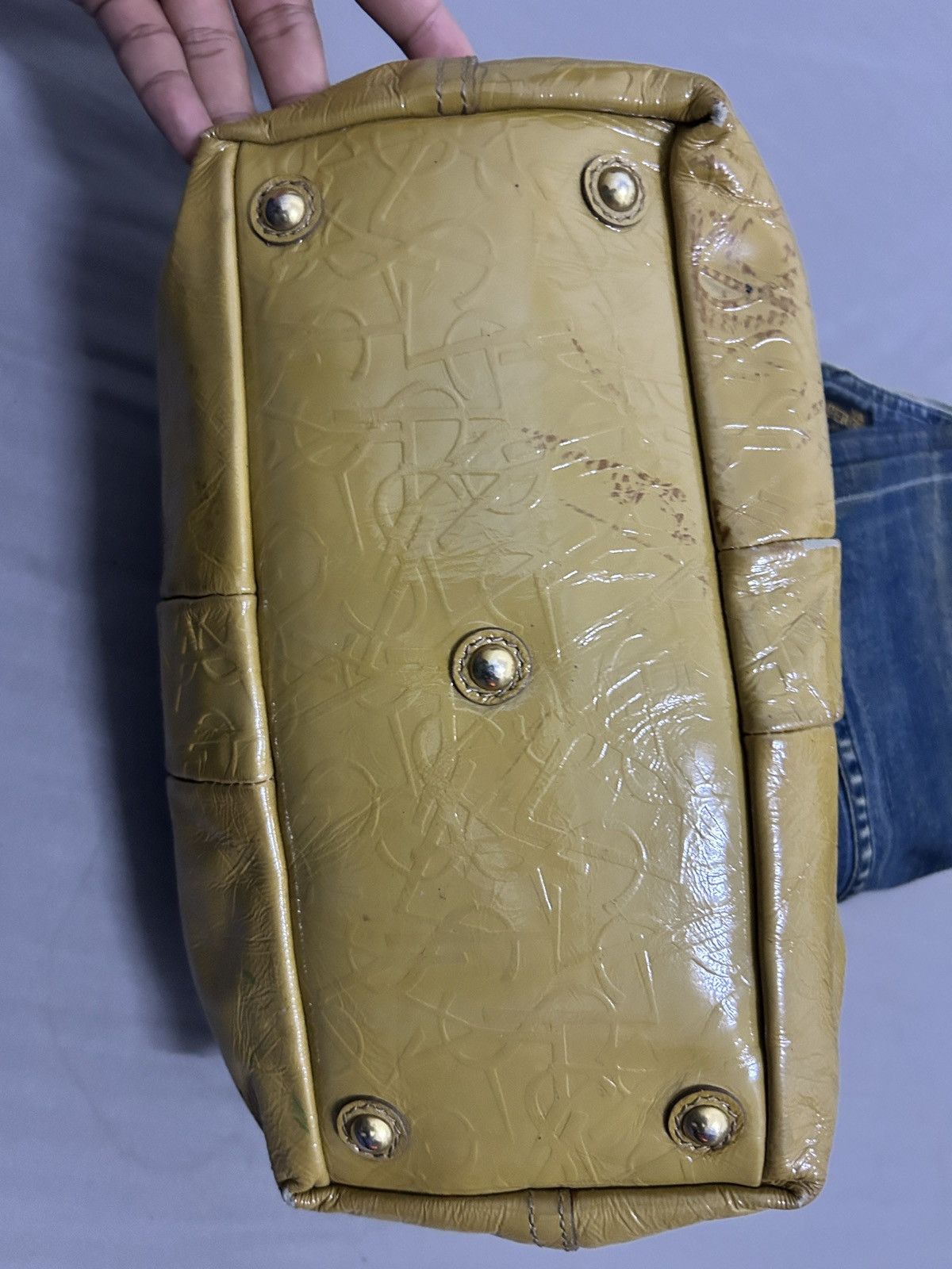 Yves Saint Laurent Yves Saint Laurent Leather Handbag Size ONE SIZE - 8 Thumbnail