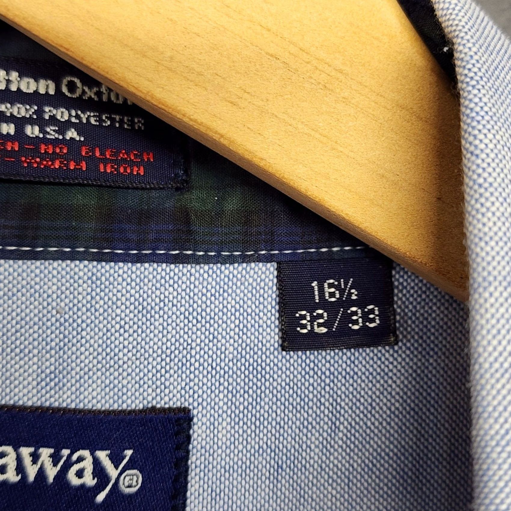Vintage VINTAGE Hathaway Golf Mens Shirt Blue Long Sleeve Button Up Oxford L 16.5 32/33 USA Size US L / EU 52-54 / 3 - 5 Thumbnail