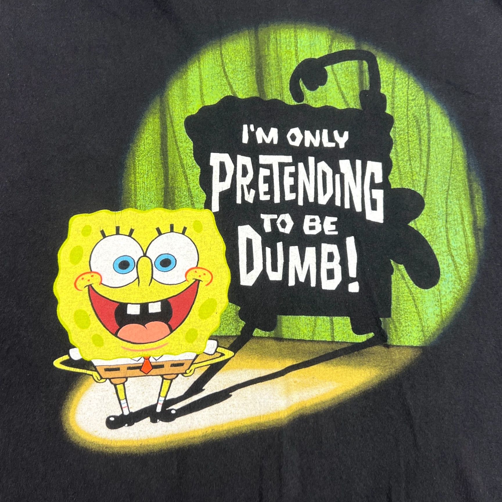 Hanes VINTAGE Hanes SpongeBob SquarePants Shirt Mens Large Black Long Sleeve Crew Neck Graphic Print Cartoon Retro Funny Movie 90s Mens Size US L / EU 52-54 / 3 - 4 Thumbnail