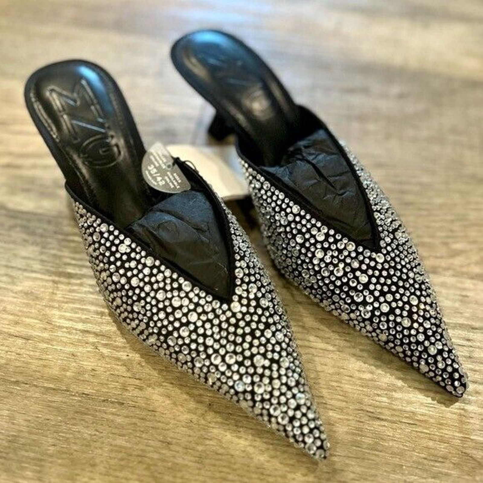 Mango MANGO Bejeweled Pointed Mules NWT Size US 6.5 / IT 36.5 - 6 Thumbnail
