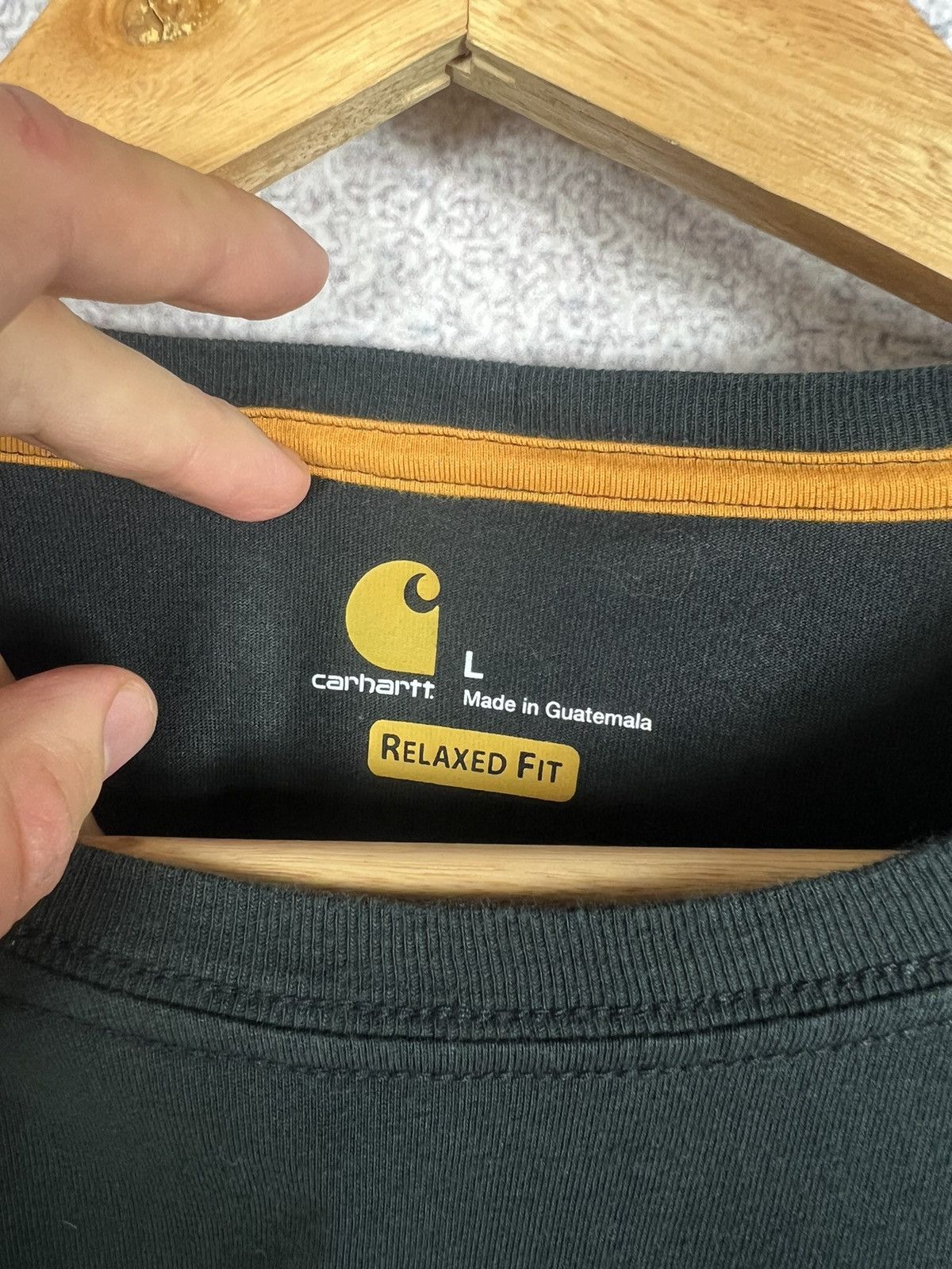 Carhartt Vintage Carhartt Wip Pocket Logo Black Longsleeve Tee Size US L / EU 52-54 / 3 - 5 Thumbnail