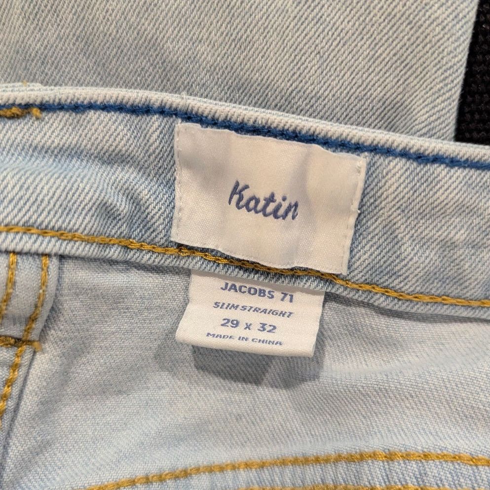 Katin Katin Jacobs 71 Slim Straight Lightwash Jeans 29 x 32 Size US 29 - 7 Thumbnail