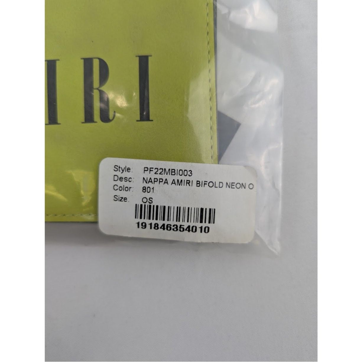 Amiri o1rshd1 Q:3 / Size: OS / Nappa Amiri Bifold Wallet in Yellow Size ONE SIZE - 14 Thumbnail