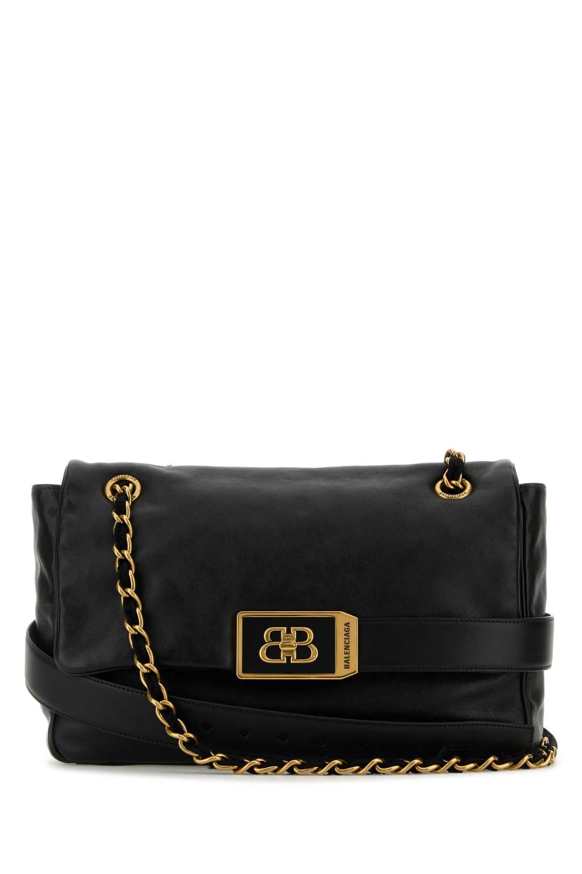 Balenciaga Black Leather Medium Modu Shoulder Bag Size ONE SIZE - 1 Thumbnail