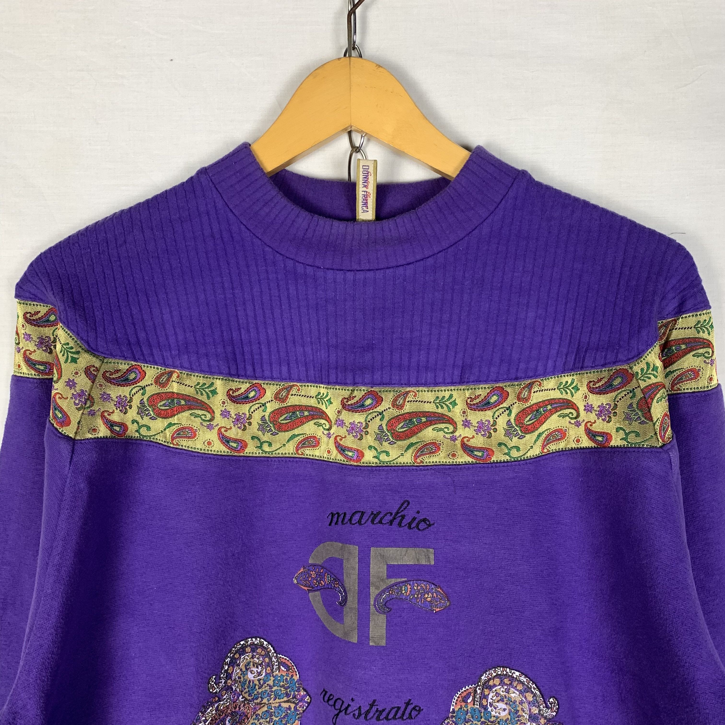 Vintage Vintage 90s Donna Franca Sweatshirt Crewneck Size US M / EU 48-50 / 2 - 3 Thumbnail