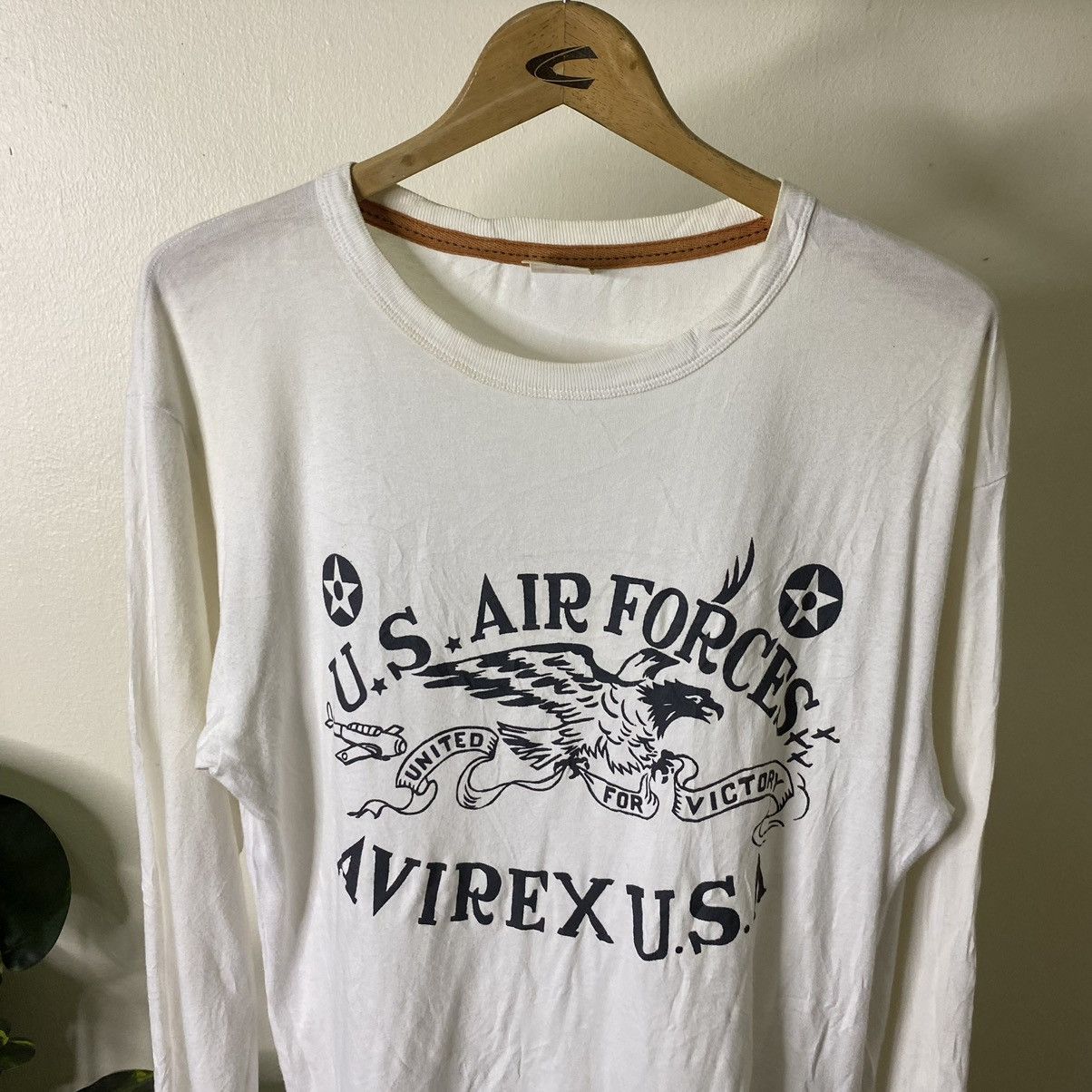 Avirex × Buzz Rickson's × Toyo Enterprises Y2K Avirex USA x US Air Force Army Military LS Tee Size US M / EU 48-50 / 2 - 2 Thumbnail