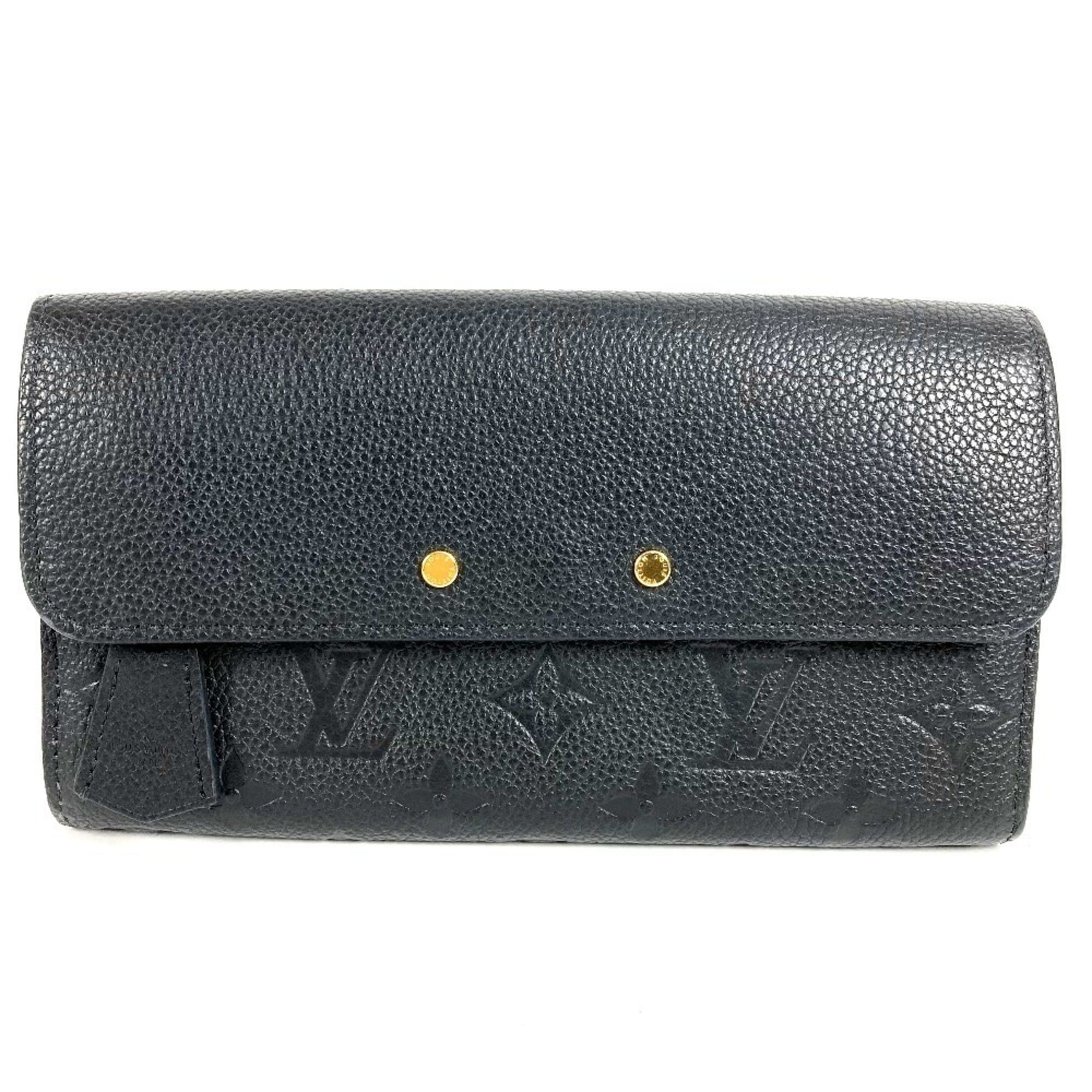Louis Vuitton LOUIS VUITTON M61833 Monogram Empreinte Portefeuille Pont Neuf Long Wallet, Flap Leather, Men's/Women's, Noir/Black Size ONE SIZE - 1 Thumbnail