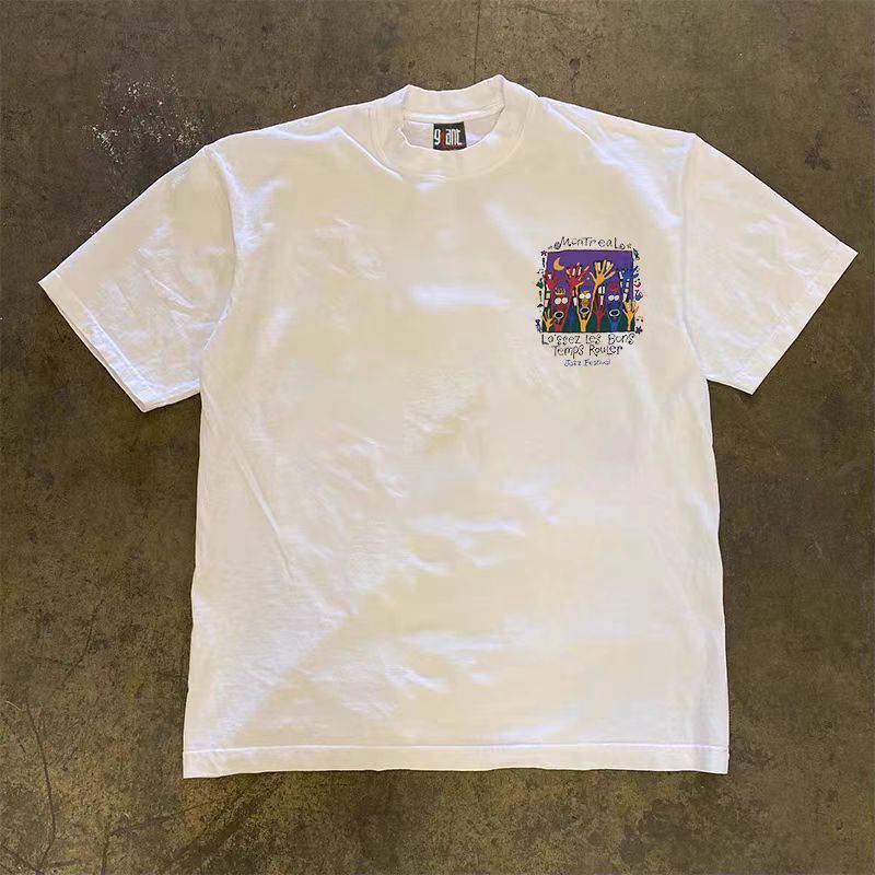 Other White street hip-hop retro loose printed t-shirt Size US M / EU 48-50 / 2 - 2 Thumbnail