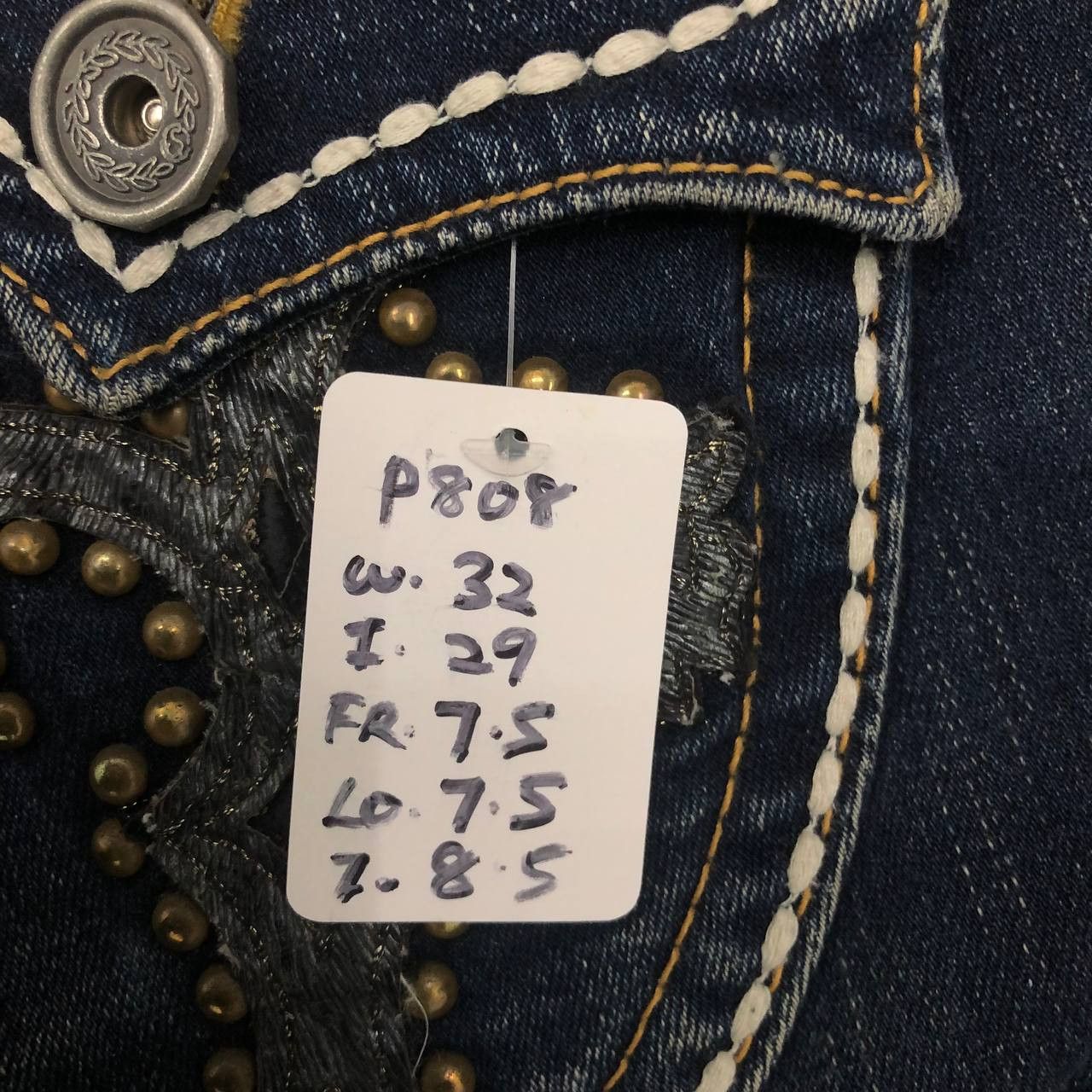 Japanese Brand P808 RED PEPPER FLARED JAPAN JEANS Size 32" / US 10 / IT 46 - 13 Thumbnail