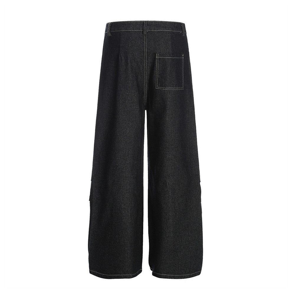 Japanese Brand × Jean American high street flower embroidered work jeans for men Size US 32 / EU 48 - 2 Thumbnail