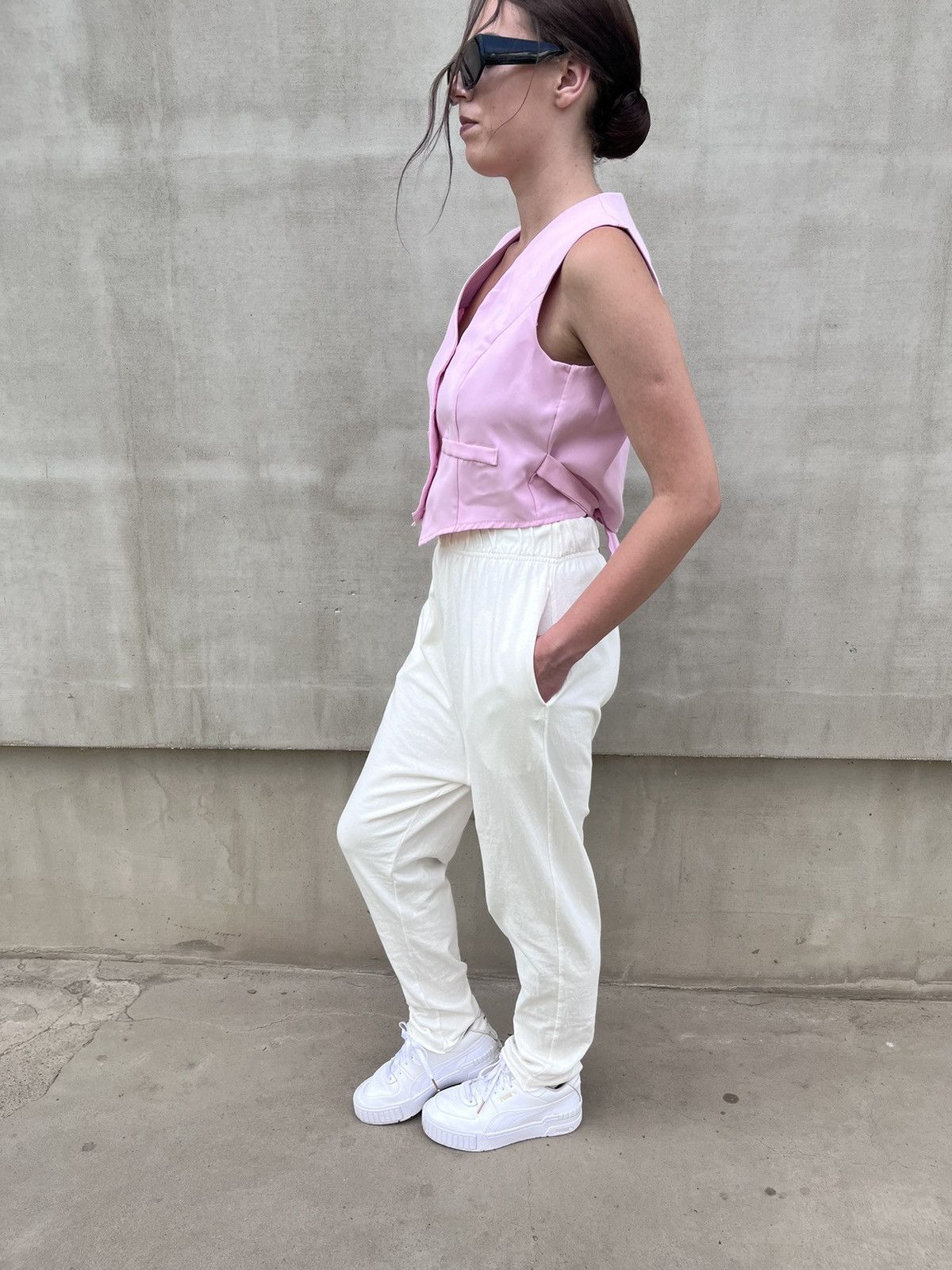 Album di Famiglia Album Di Famiglia Unisex Pants New Basic HC Milk White SizeS Size 25" / US 0 / IT 36 - 2 Thumbnail