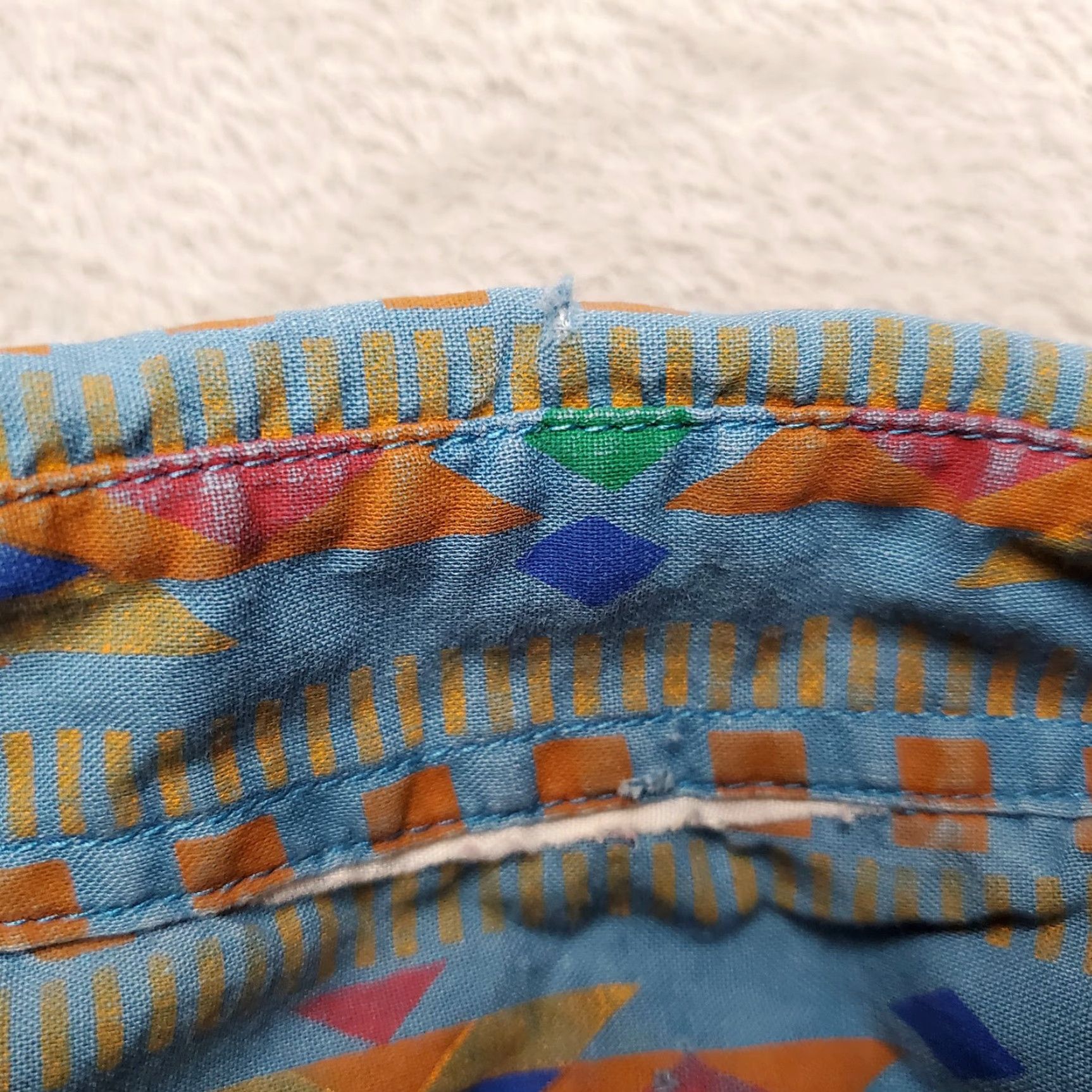 Vintage VINTAGE Shirt Mens Medium Turquoise Orange Blue Aztec Southwestern Cowboy Casual Size US XL / EU 56 / 4 - 3 Thumbnail