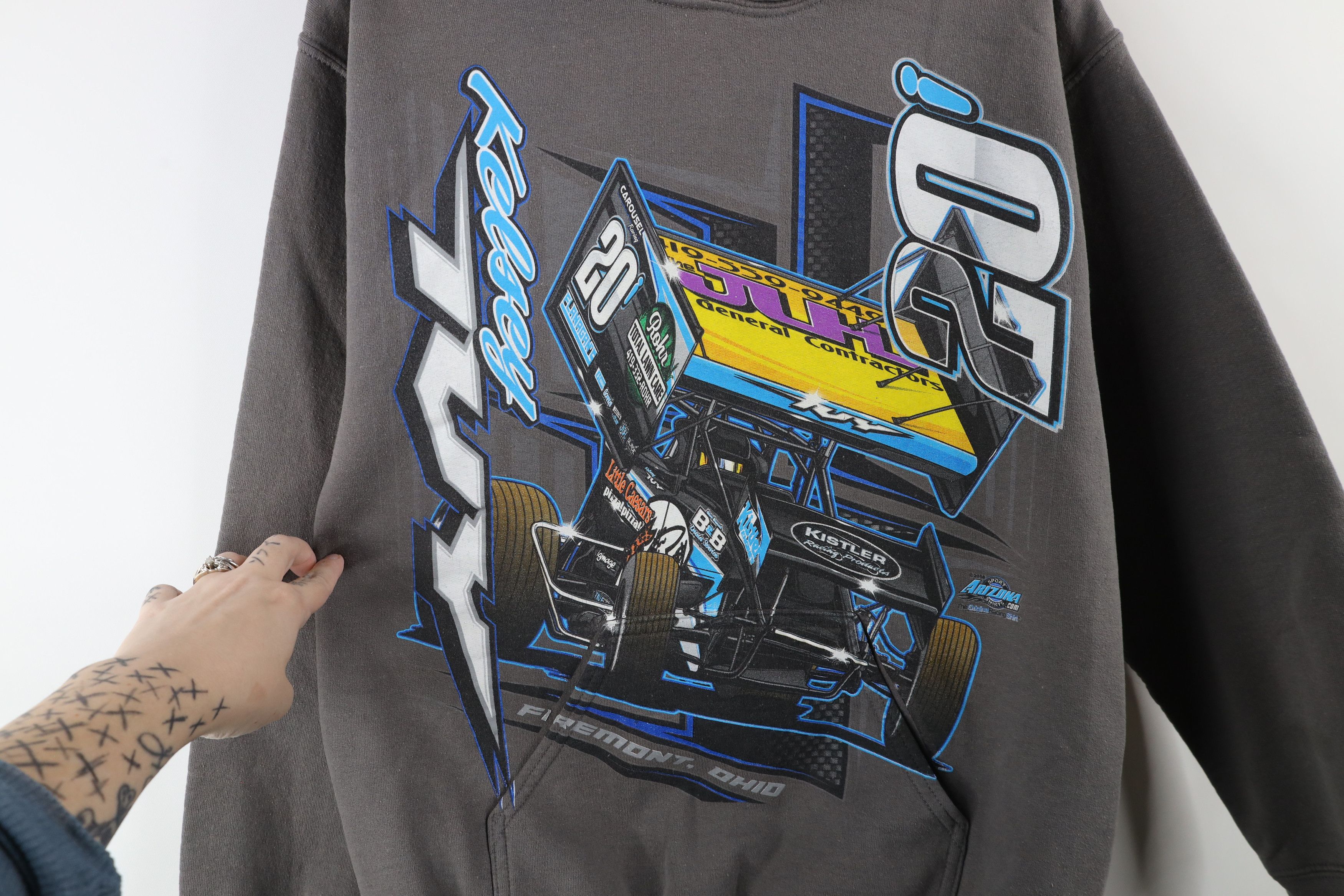 Vintage Streetwear Ivy Sprint Car Racing Hoodie Sweatshirt Gray Size US S / EU 44-46 / 1 - 4 Thumbnail
