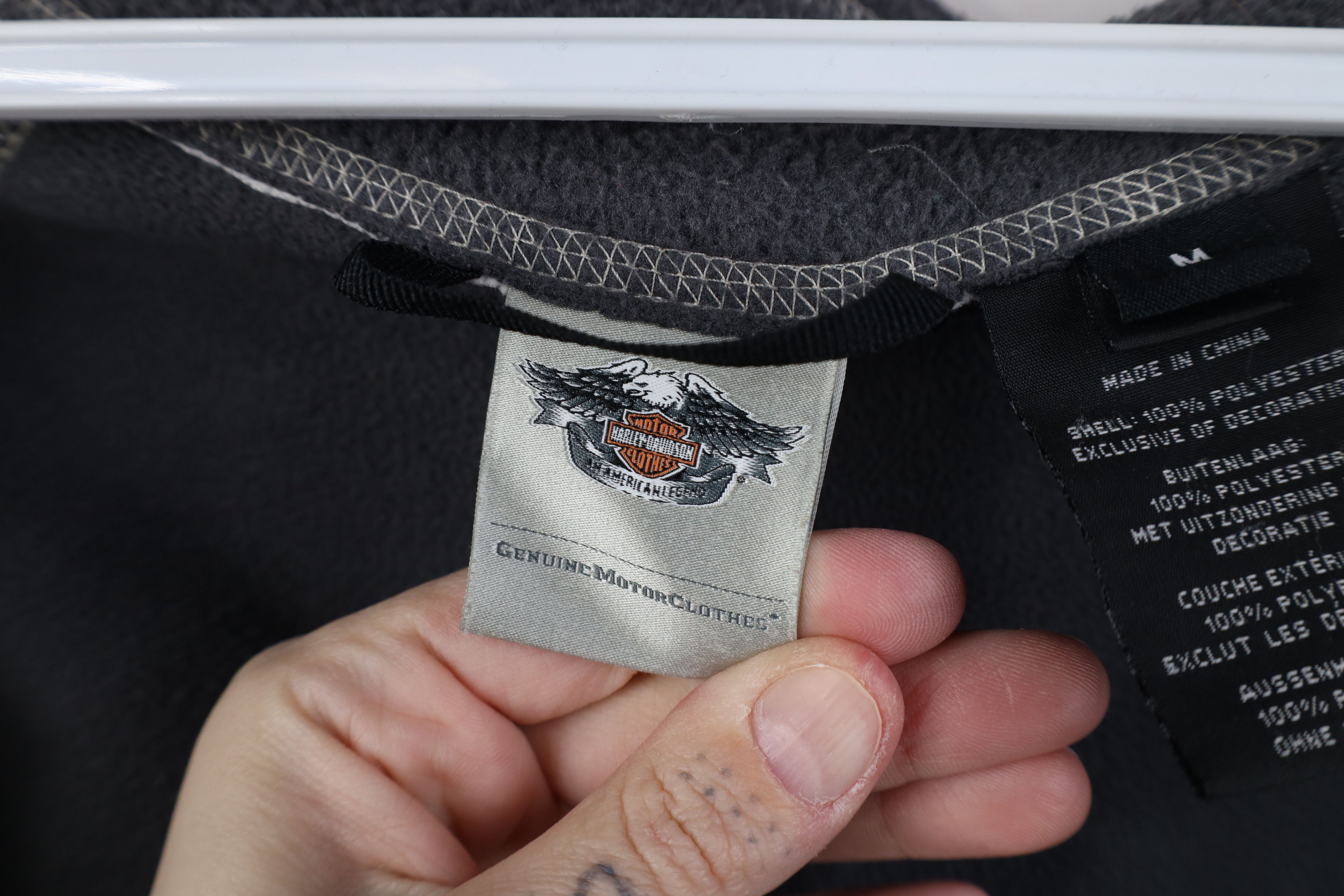 Harley Davidson Vintage Harley Davidson Spell Out Fleece Full Zip Jacket Size M / US 6-8 / IT 42-44 - 10 Thumbnail