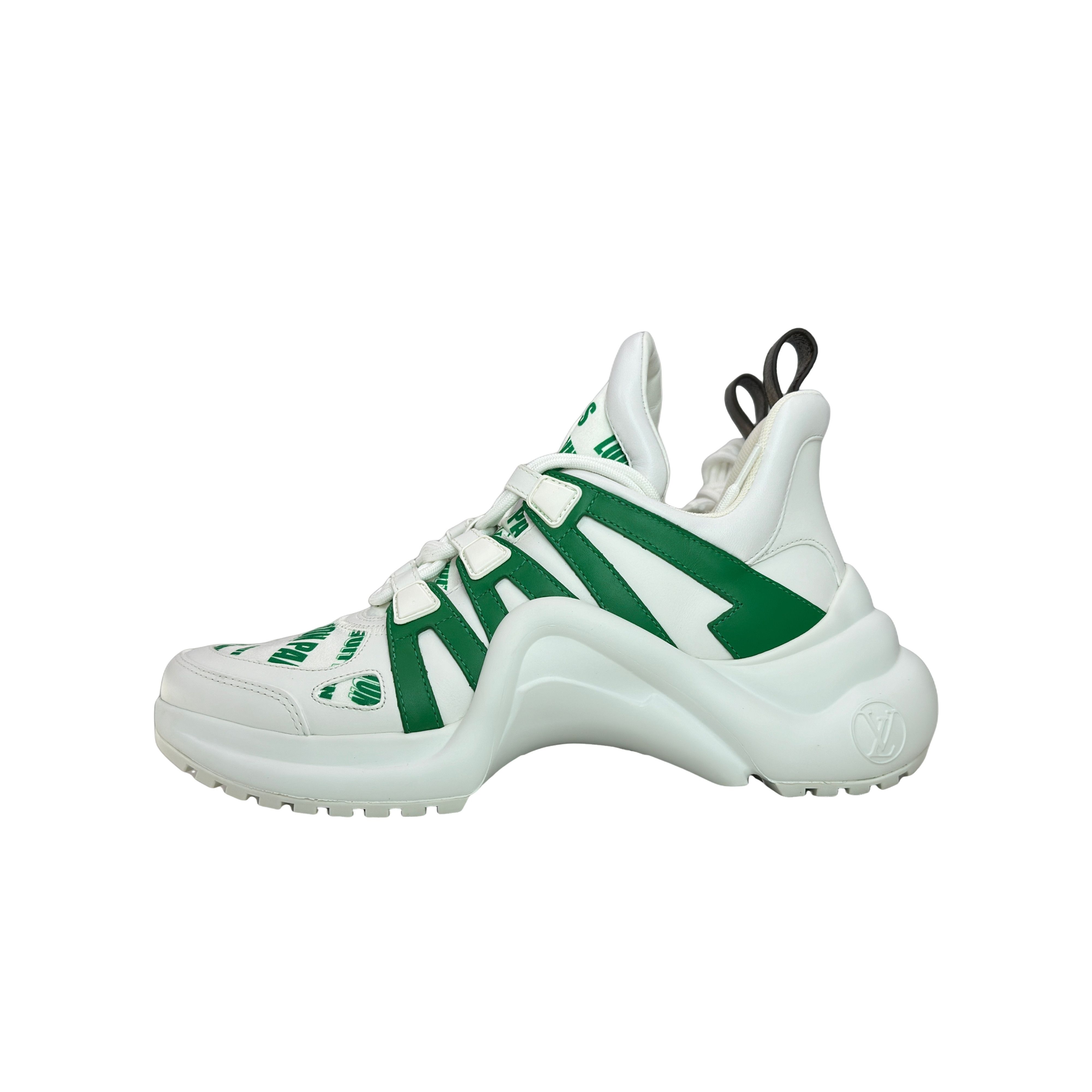 Louis Vuitton Louis Vuitton White Green Archlight Sneakers 37 Size US 7 / IT 37 - 1 Thumbnail
