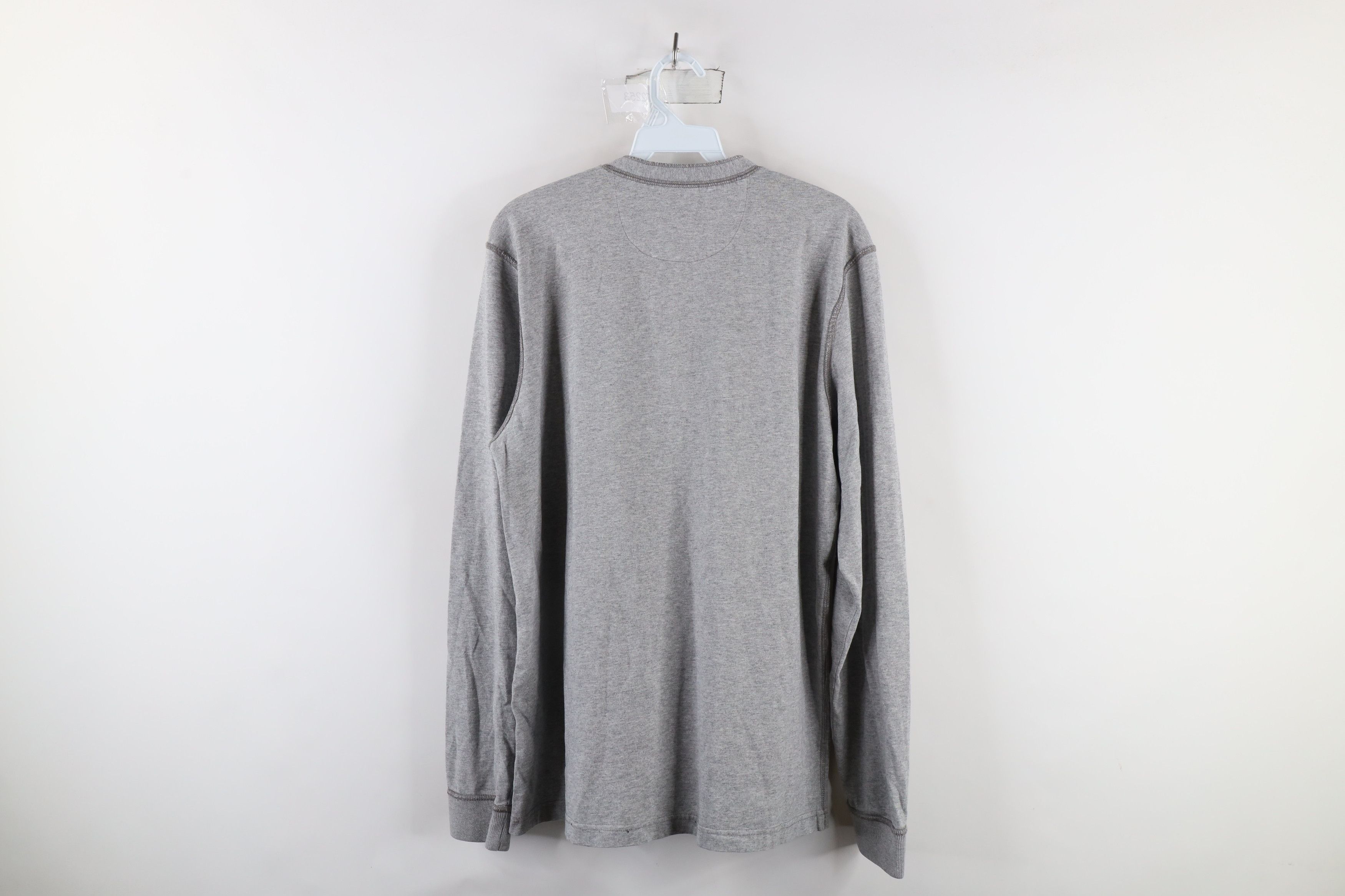 Brooks Brothers × Vintage Vintage 90s Brooks Brothers Long Sleeve Henley T-Shirt Gray Size US L / EU 52-54 / 3 - 7 Thumbnail