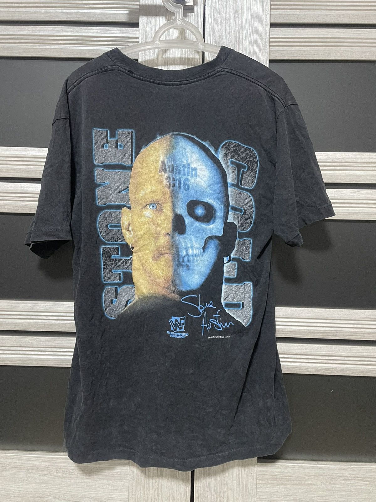 Vintage Vintage 1997 Stone Cold Steve Austin Other Side Jackaas Tee Size US L / EU 52-54 / 3 - 1 Thumbnail