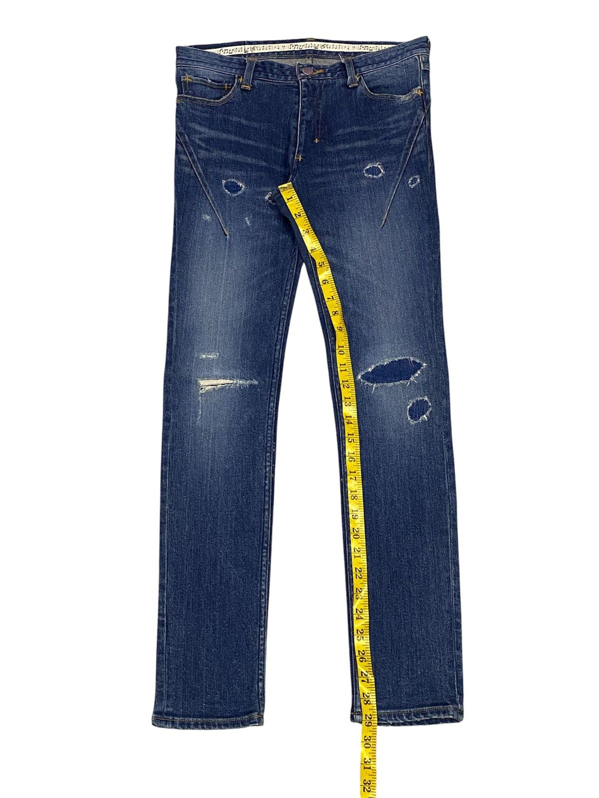 Number (N)ine Number (N)ine Skinny Fit Ripped Distressed Stretchable Jeans Size US 29 - 14 Thumbnail