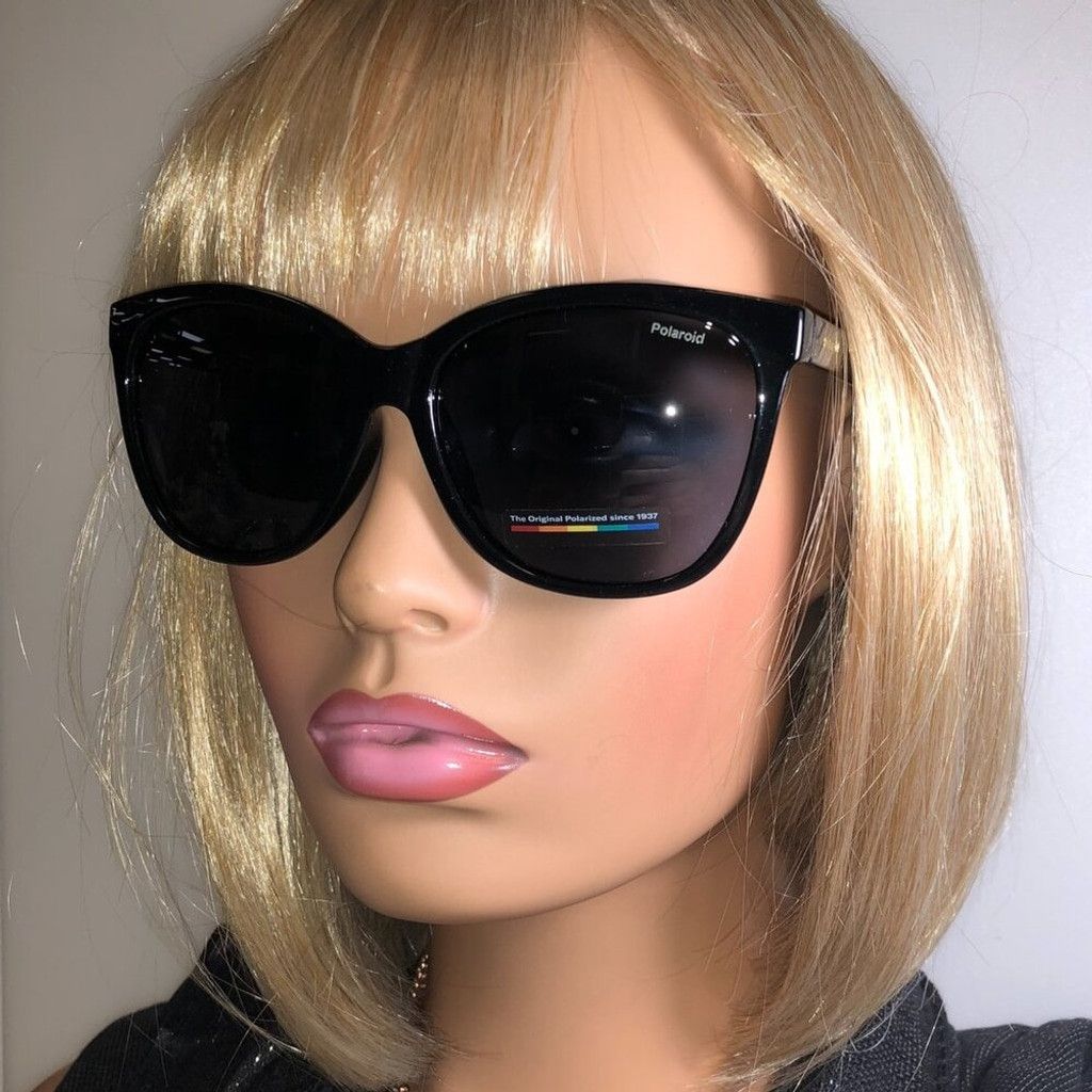 Polaroid Polaroid Oversized Black Polarized Sunglasses Size ONE SIZE - 1 Thumbnail