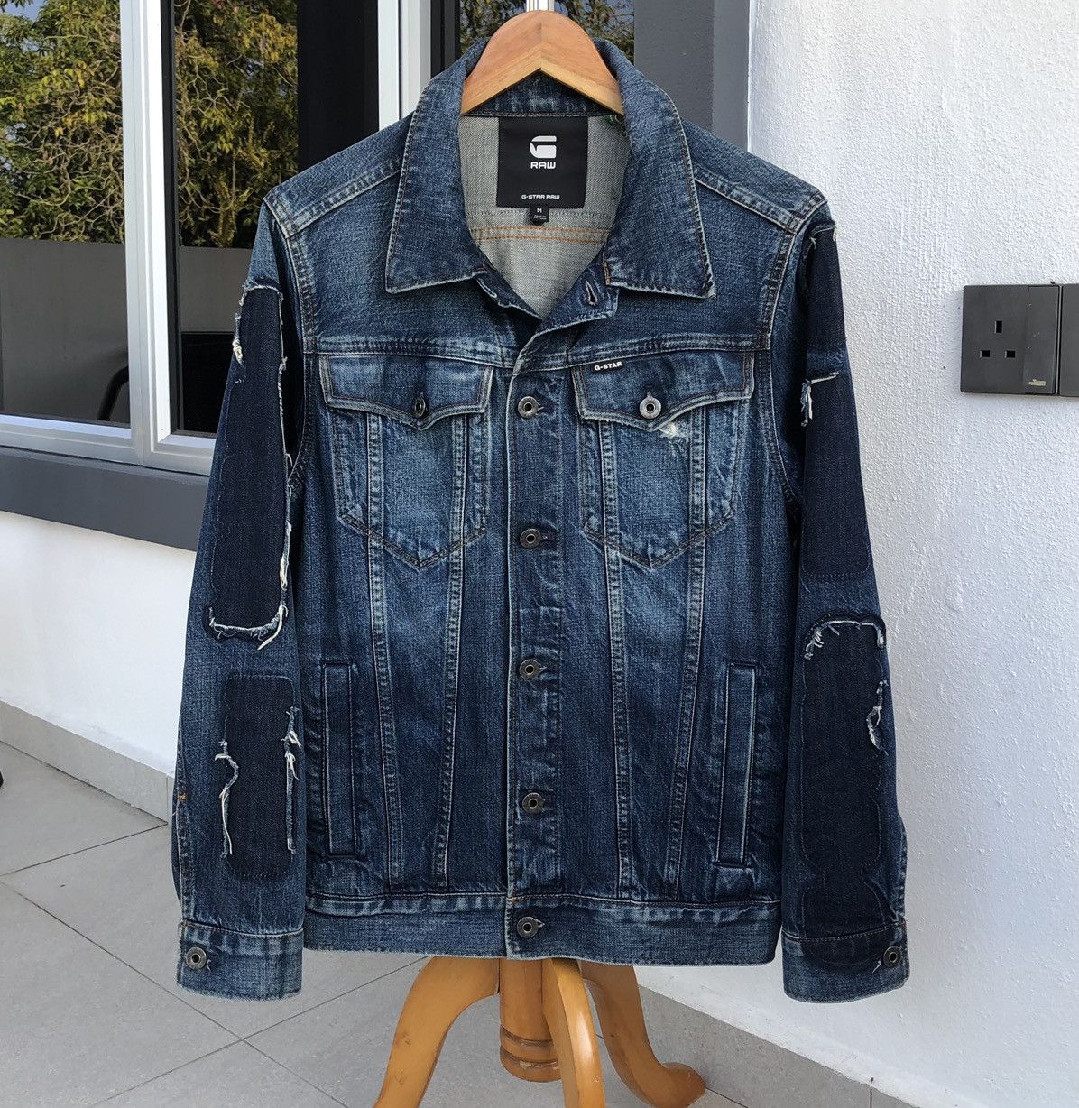 G-Star G-Star RAW 3301 Badges Slim Distressed Jacket Men Size US M / EU 48-50 / 2 - 2 Thumbnail