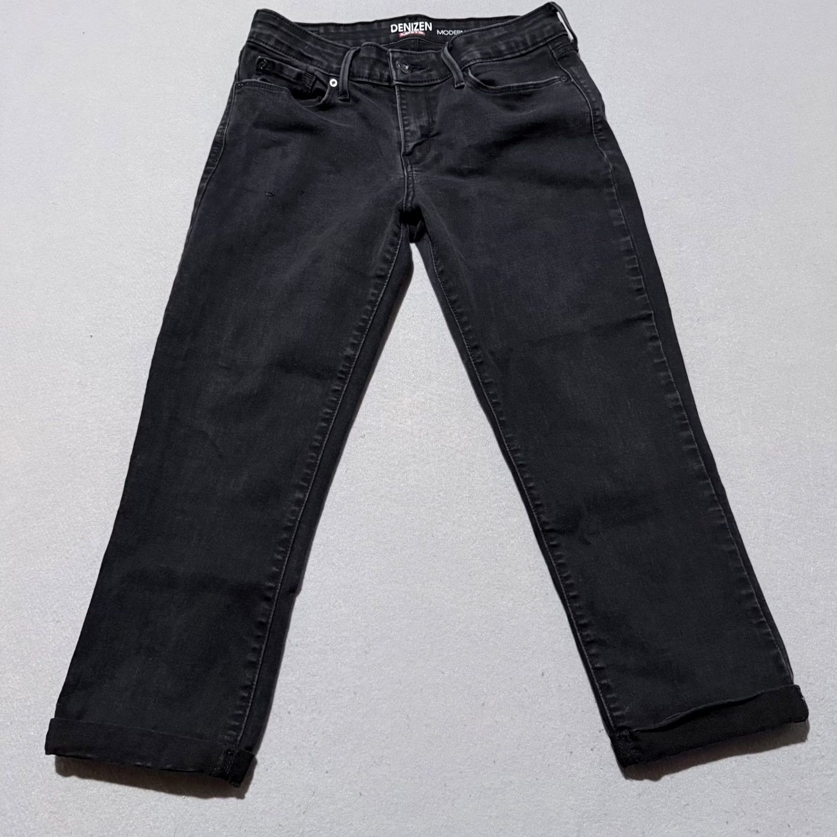 Denizen DENIZEN by Levi's Jeans Women's Black Denim Low-Rise Cropped Cuffed - 6 Size 28" / US 6 / IT 42 - 2 Thumbnail