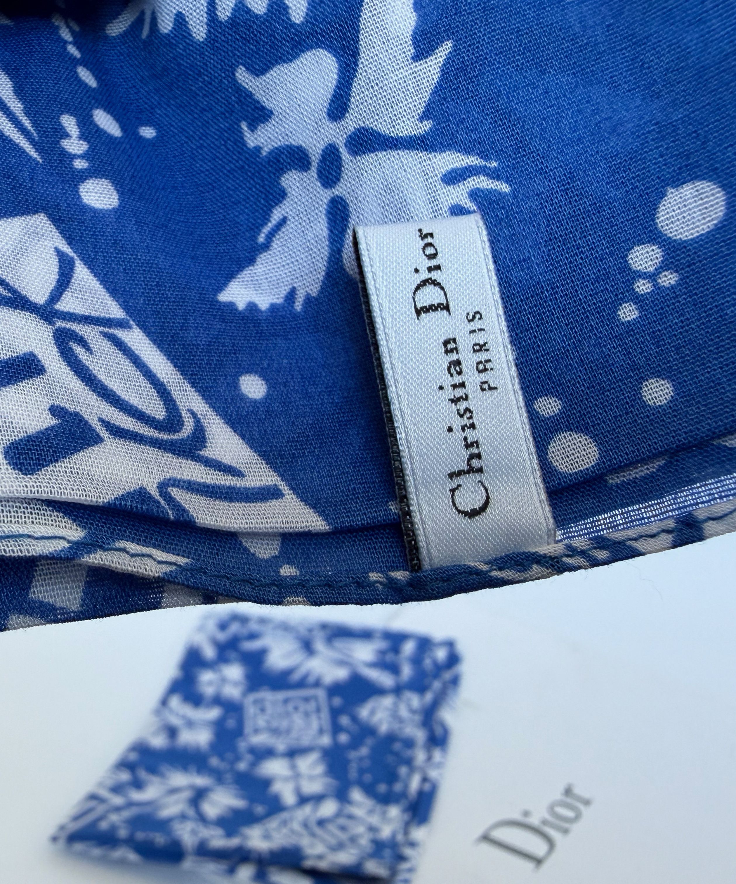 Dior DIOR Scarf Pareo Top Blue White Surf Chick NEW Womens Size ONE SIZE - 9 Thumbnail