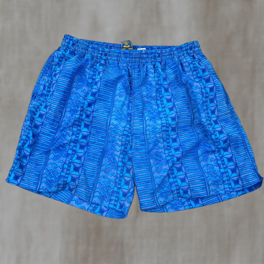 Polo Ralph Lauren VINTAGE Polo Ralph Lauren Swim Trunks Shirt Adult L Blue 90s Geometric Paisley Logo Briefs Shorts Mens Size US 33 - 1 Thumbnail