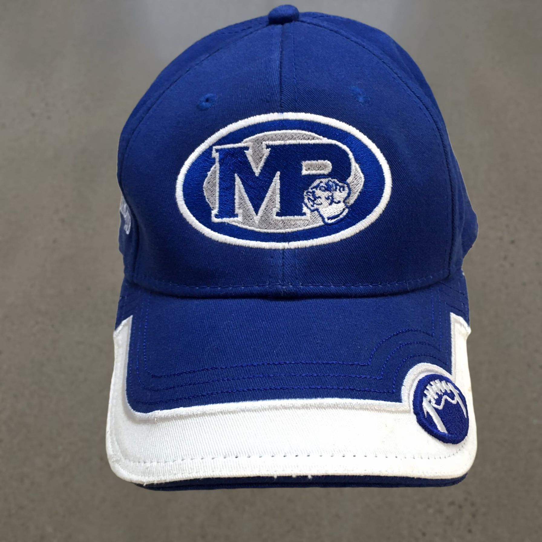 Vintage The Game Mineral Point Gridiron Club Baseball Cap Mens OS Blue White Headwear Baseball Cap Size ONE SIZE - 1 Thumbnail