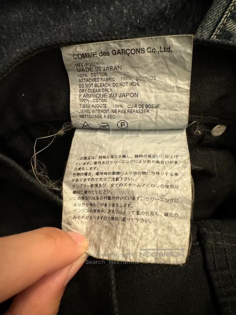 Junya Watanabe Junya Watanabe size M Leather patched denim pants Size US 27 - 7 Thumbnail
