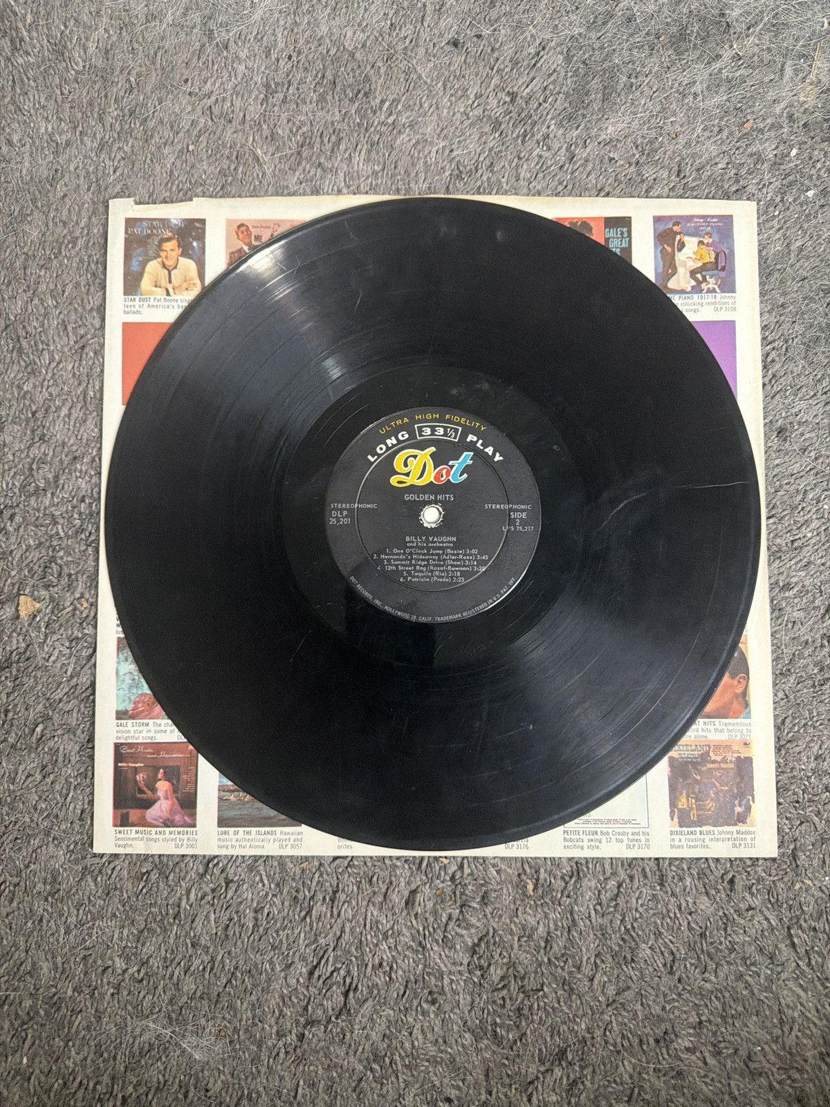 Vintage 1959 Billy Vaughn And His Orchestra Golden Hits Vinyl Size ONE SIZE - 2 Thumbnail