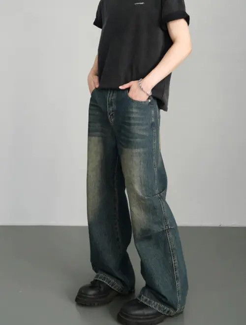 Japanese Brand × Jean Men's American retro distressed flared jeans y2k Size US 32 / EU 48 - 2 Thumbnail