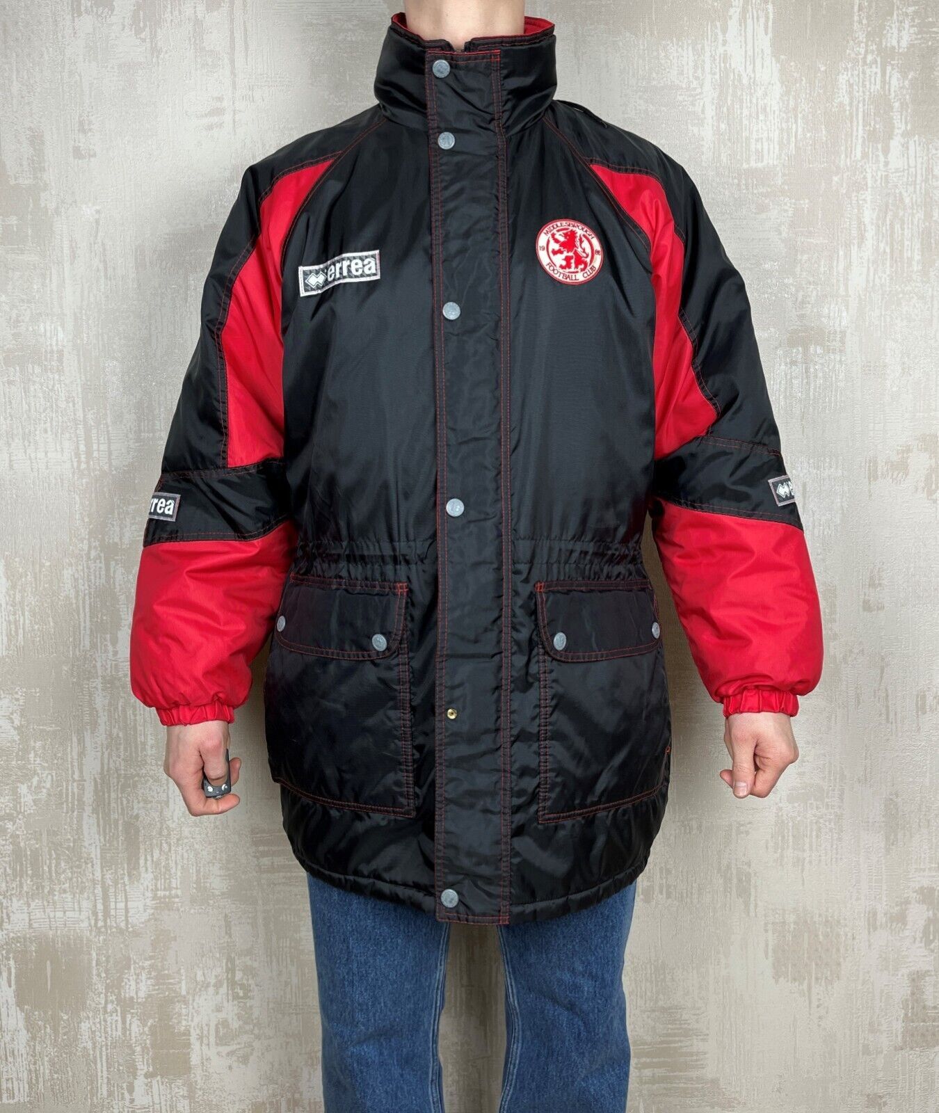 Errea 90's Middlesbrough FC Errea Winter Parka Jacket Soccer Size US XL / EU 56 / 4 - 2 Thumbnail