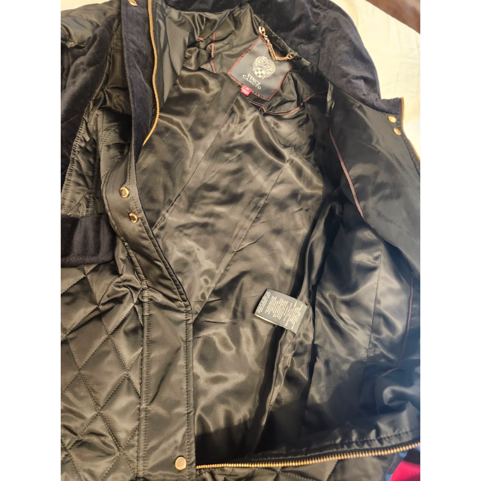 Vince Camuto Vince Camuto Quilt ed Jacket Women's M Black Parka Coat Full Zip Riding Quilted Size M / US 6-8 / IT 42-44 - 8 Thumbnail