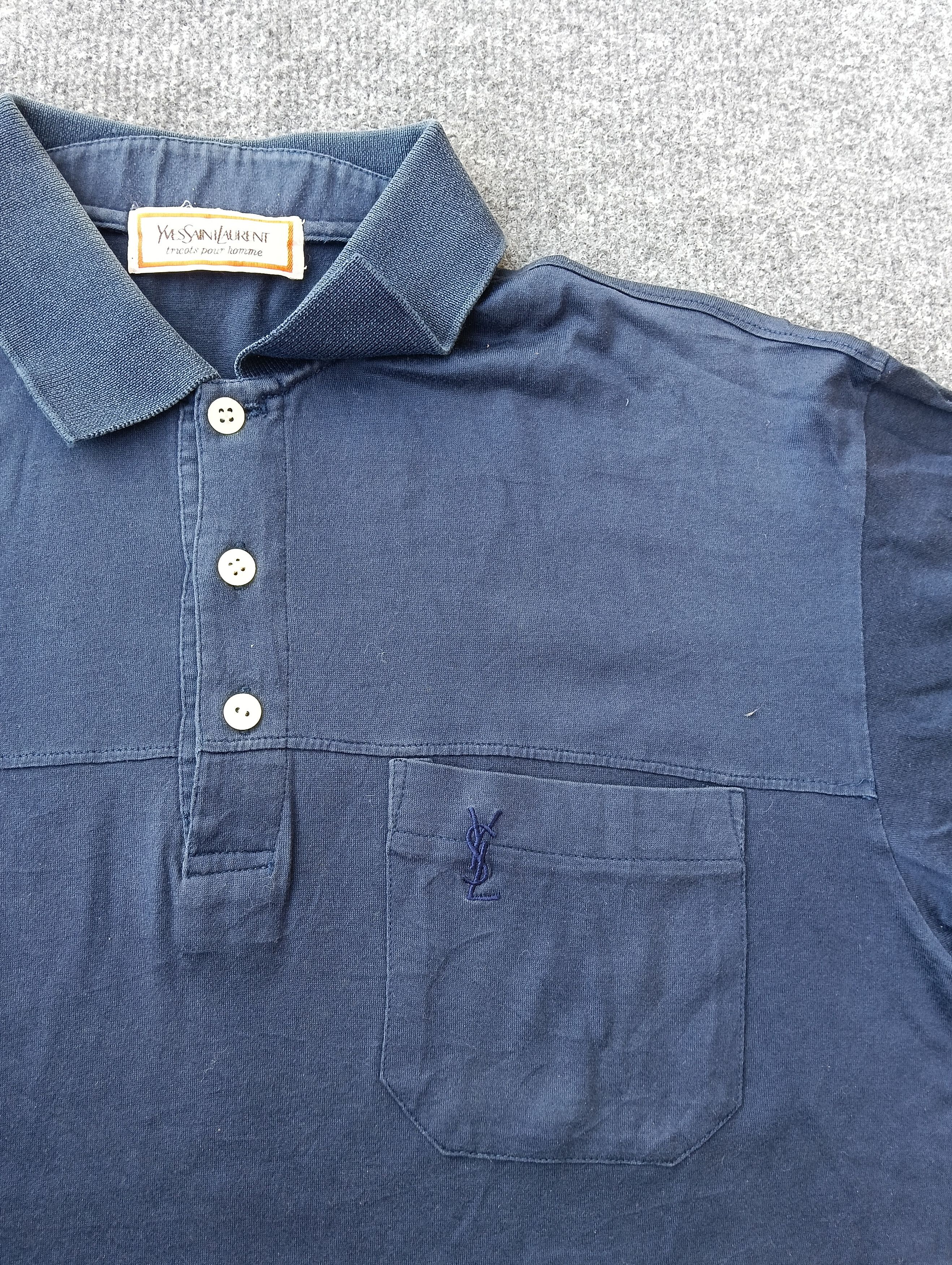 Designer × Japanese Brand × Yves Saint Laurent YSL tricot single stitch shirts Size US M / EU 48-50 / 2 - 2 Thumbnail