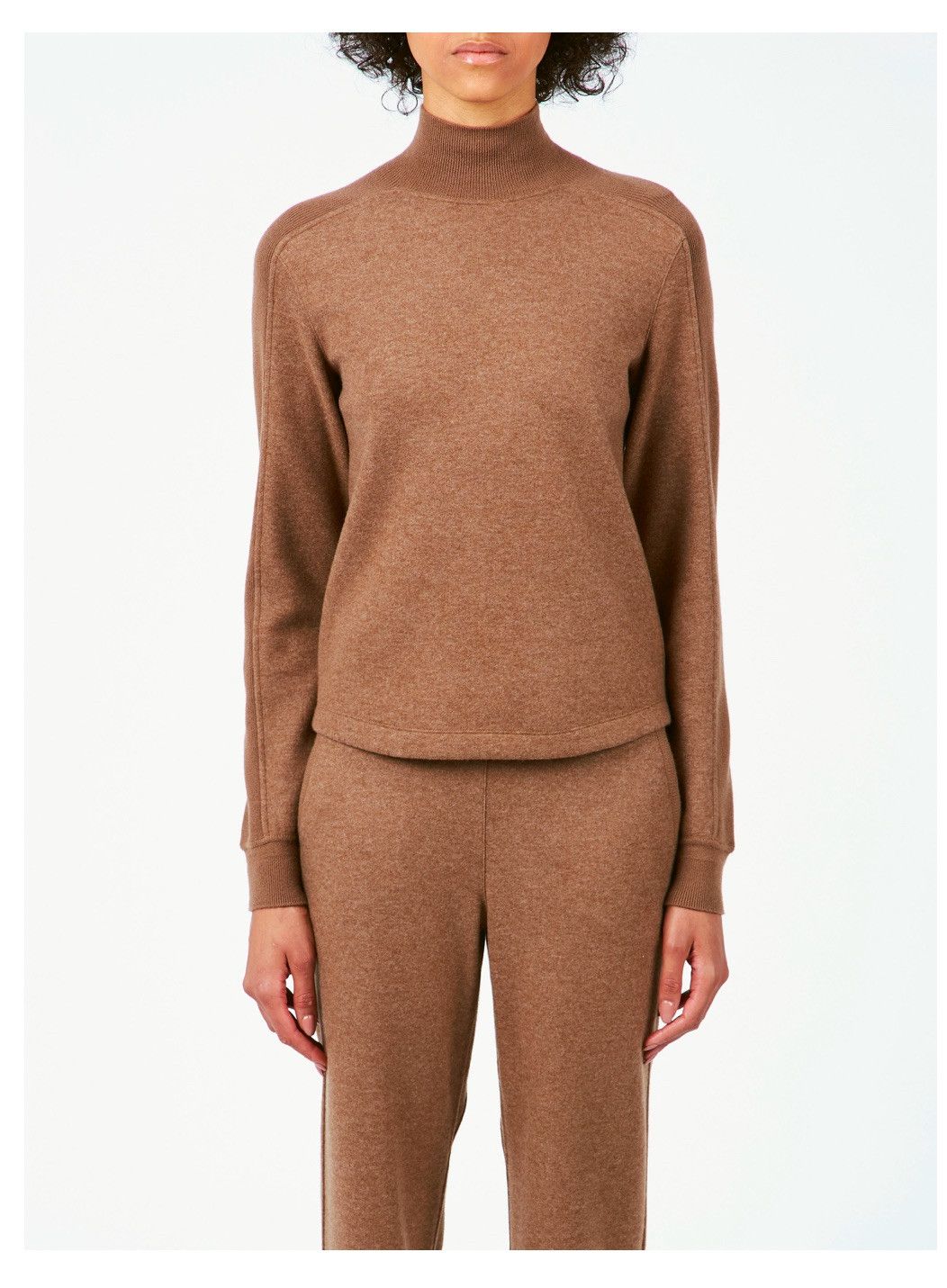 Loro Piana o1srvl11e0125 FAN6570 Mockneck Sweater in Brown Size L / US 10 / IT 46 - 1 Preview
