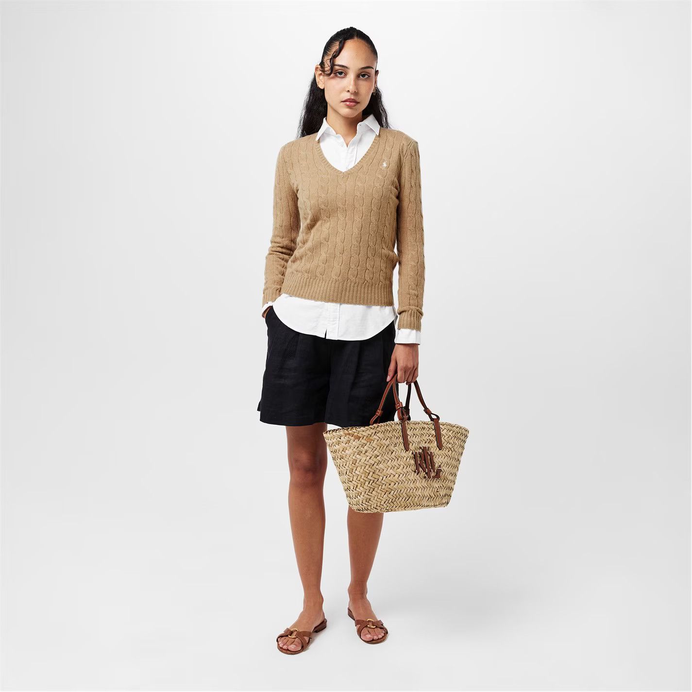 Polo Ralph Lauren o1g2r1mq0825 Cable Sweater in Camel Size S / US 4 / IT 40 - 5 Thumbnail