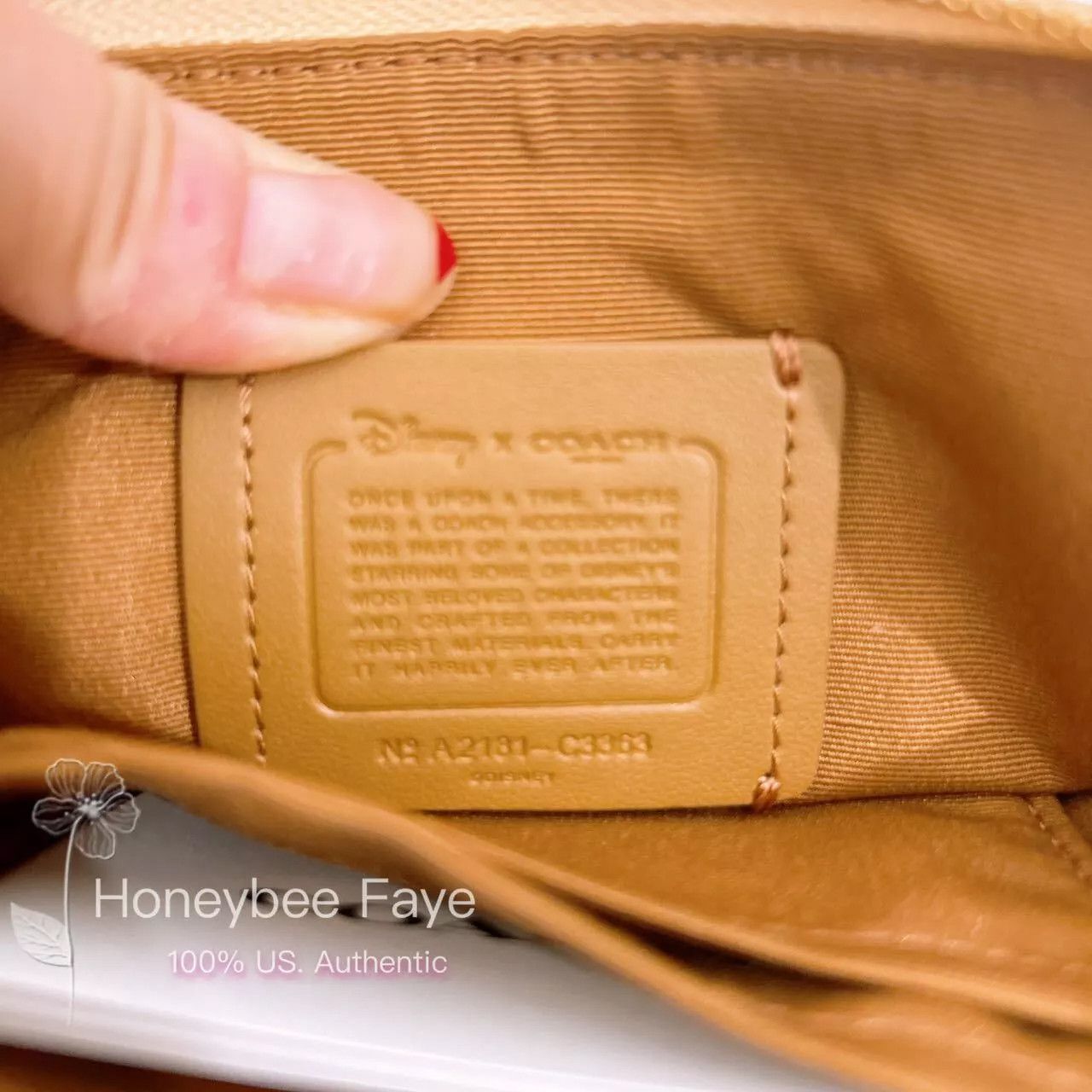 Coach Disney X Coach Corner Zip Wristlet With Belle C3363 Size ONE SIZE - 5 Thumbnail