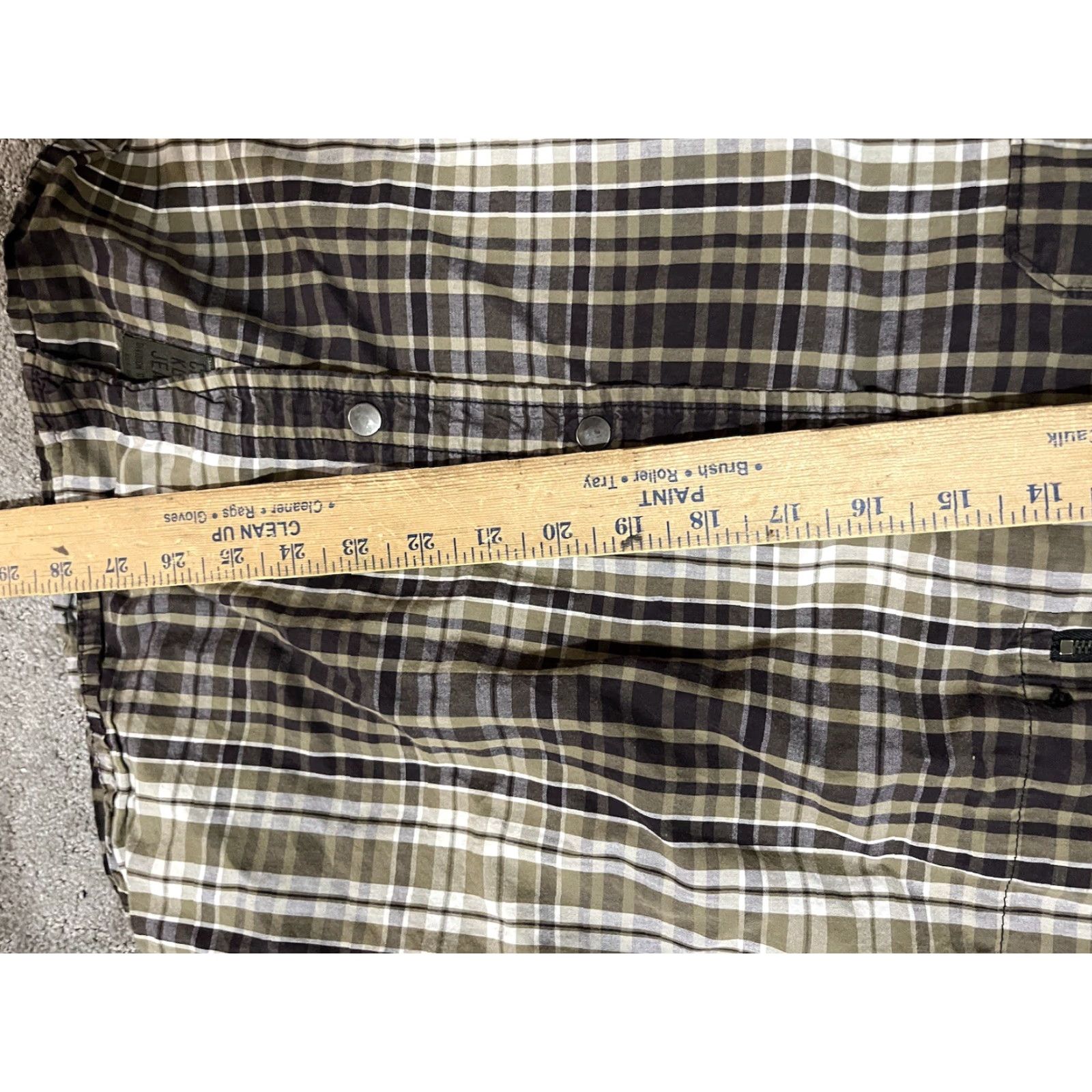 Vintage Calvin Klein Jeans Mens Large Western Shirt Metal Snap Long Sleeve Brown Plaid Size US L / EU 52-54 / 3 - 5 Thumbnail