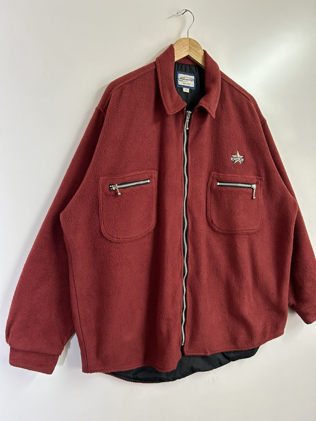Sessions ⚡️Vintage Sessions Fleece Zipper Shirt Jacket Size US XL / EU 56 / 4 - 2 Thumbnail