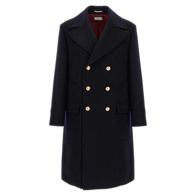 Brunello Cucinelli BRUNELLO CUCINELLI Navy Wool Coat New & Authentic (Men's siz Size US XXL / EU 58 / 5 - 1 Thumbnail