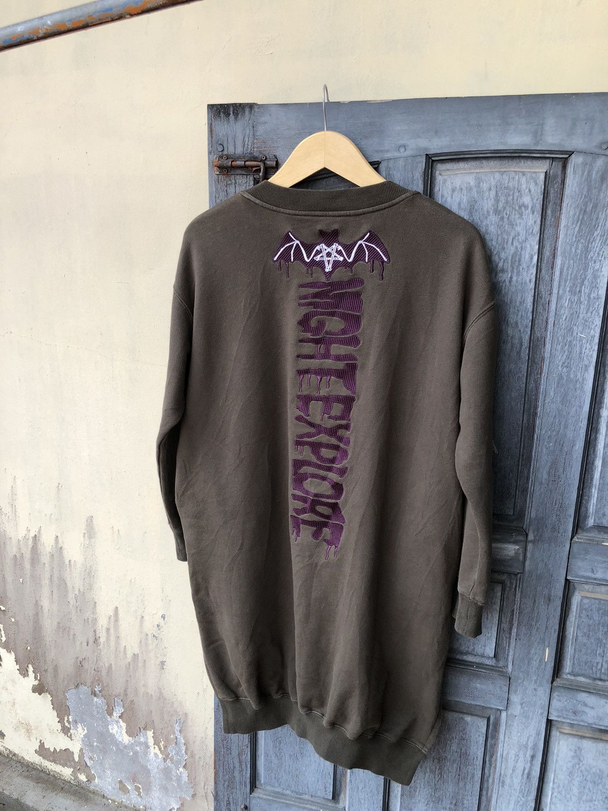 If Six Was Nine Peacebird Street Bat Devil Night Explore Darkness Embroidery Size M / US 6-8 / IT 42-44 - 9 Thumbnail