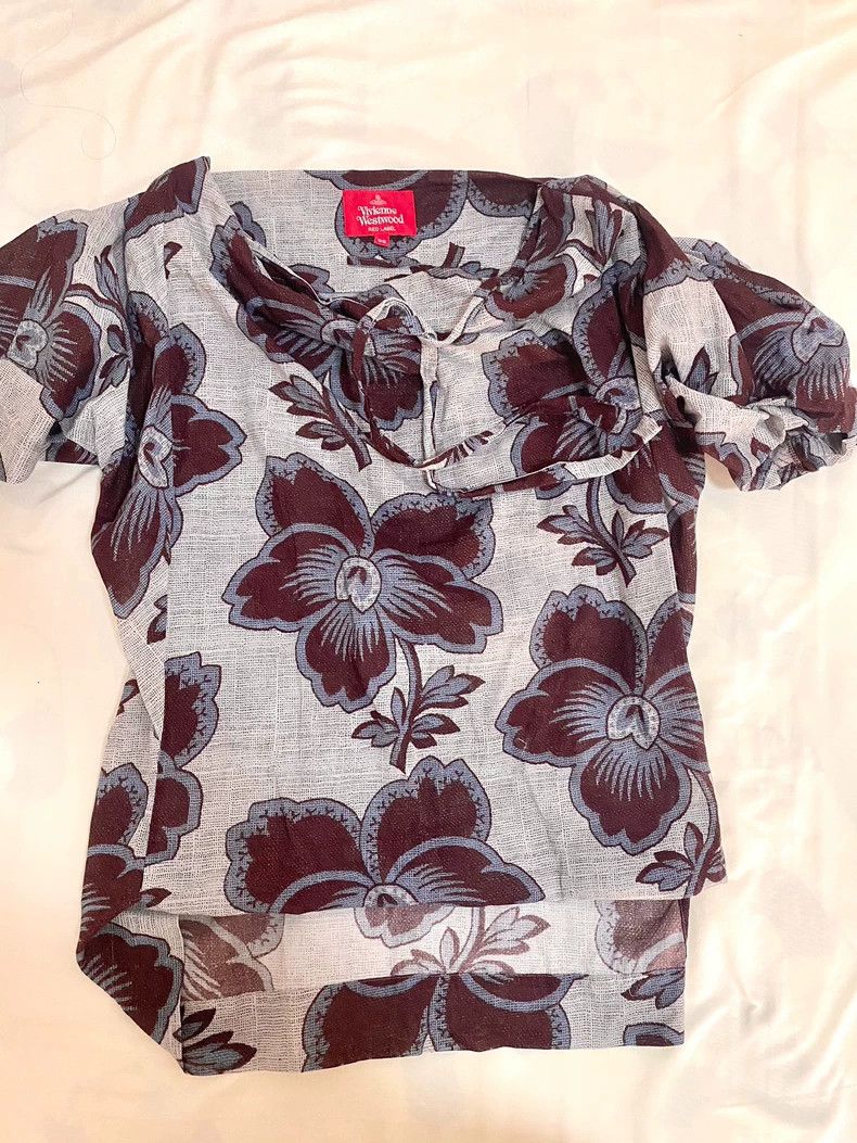 Vivienne Westwood Vivienne Westwood Floral irregular short-sleeved top Size S / US 4 / IT 40 - 3 Thumbnail