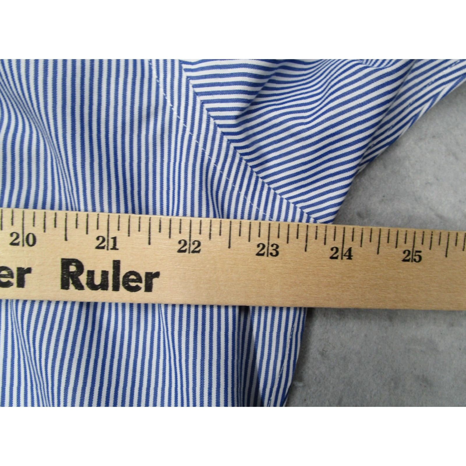 Brooks Brothers BROOKS BROTHERS Dress Shirt Men 16.5 34 Blue Striped Non-Iron Regent Size 34R - 6 Thumbnail