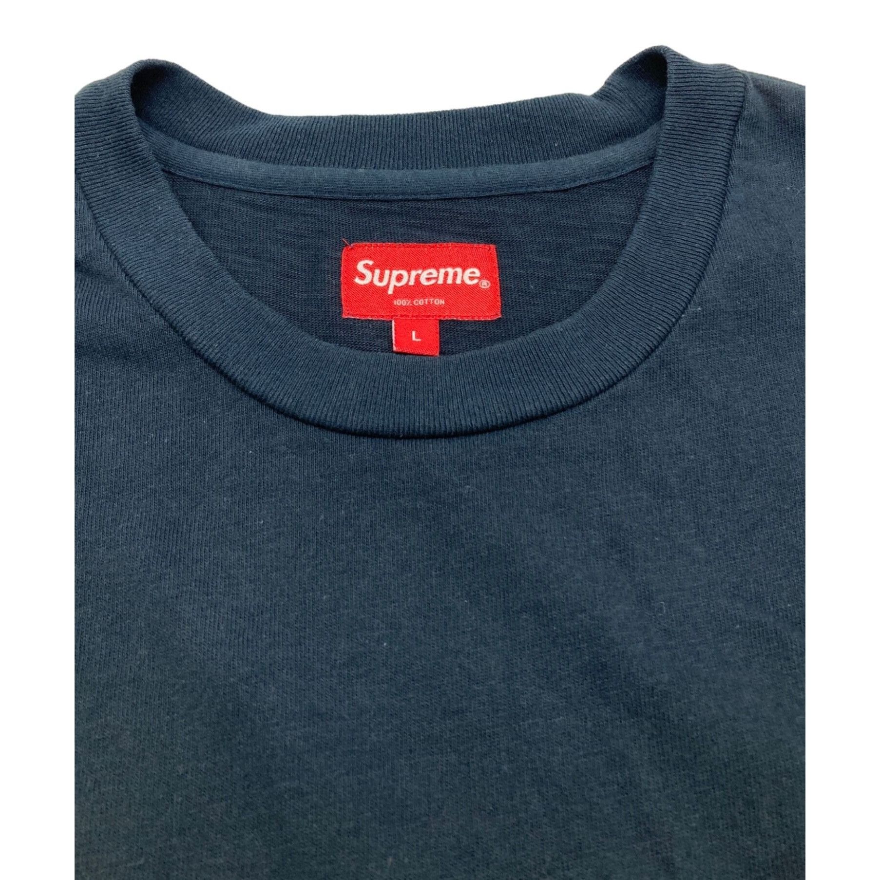 Supreme SUPREME Short Sleeve Pocket T-shirt Navy Size L Size US L / EU 52-54 / 3 - 3 Thumbnail