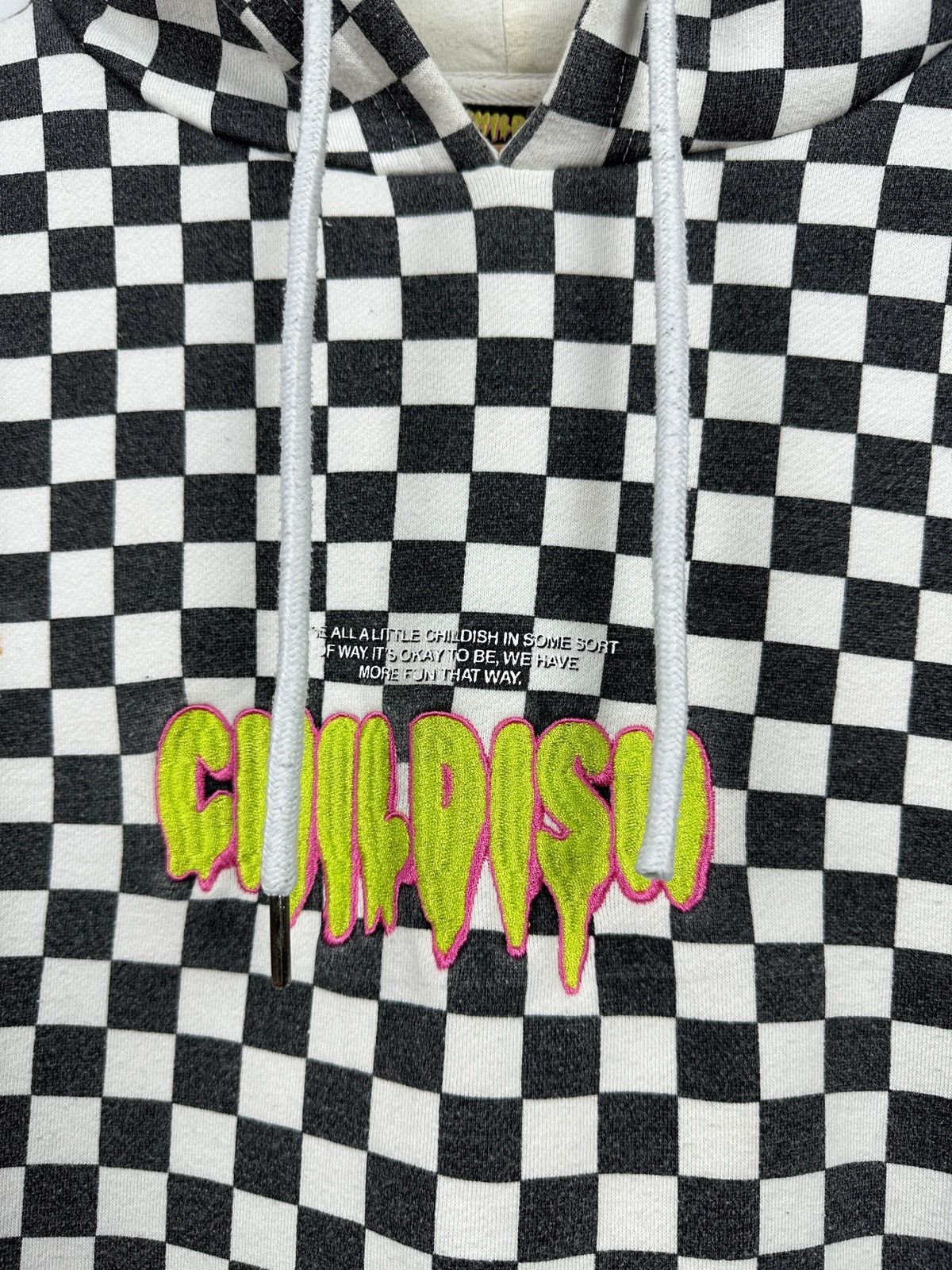 Vintage Childish Checkered Oversized Skateboard Hoodie Size US L / EU 52-54 / 3 - 14 Thumbnail