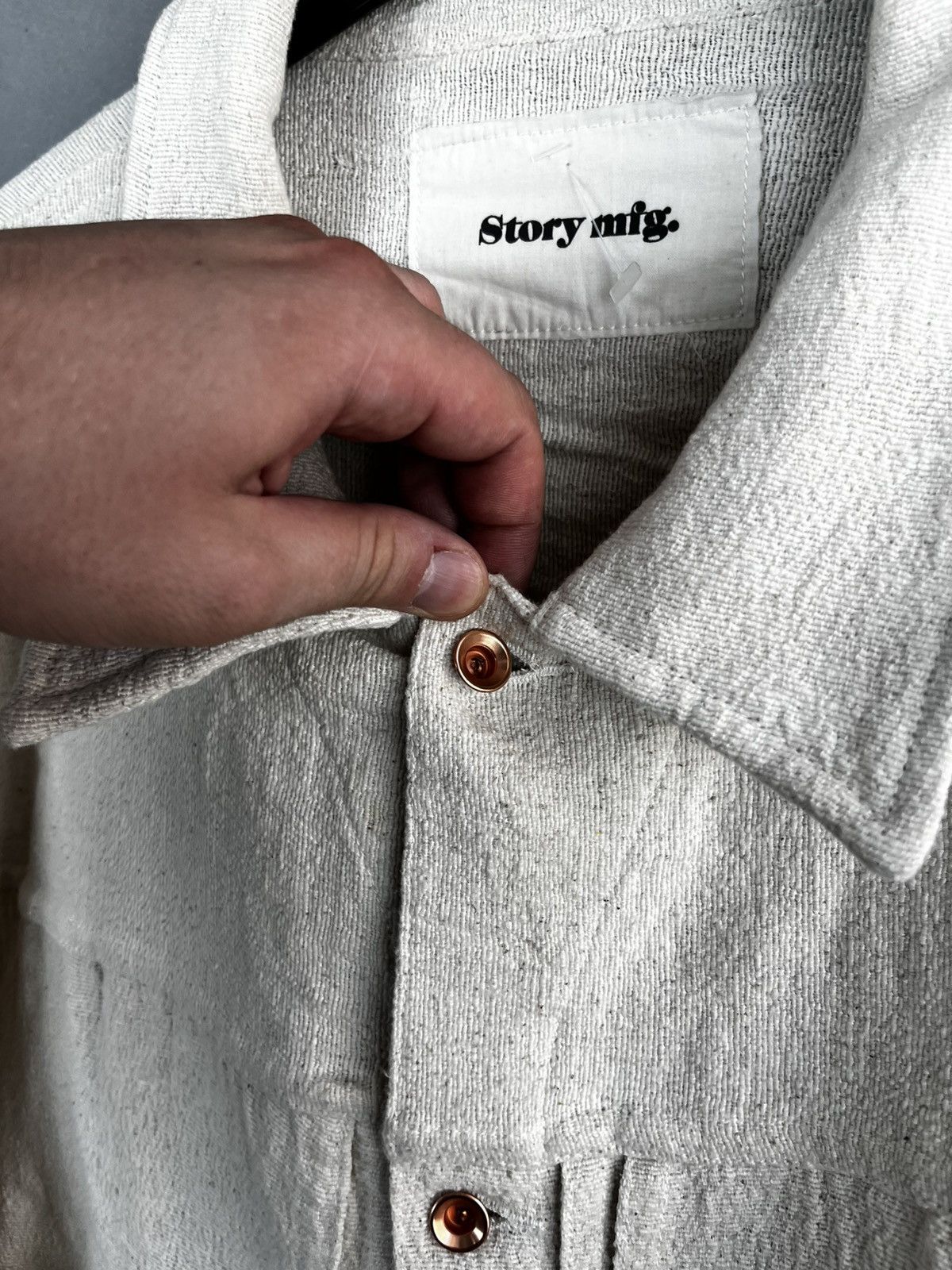 Story Mfg. Story Mfg Tuesday Jacket Ecru Handloom Size US XL / EU 56 / 4 - 9 Thumbnail