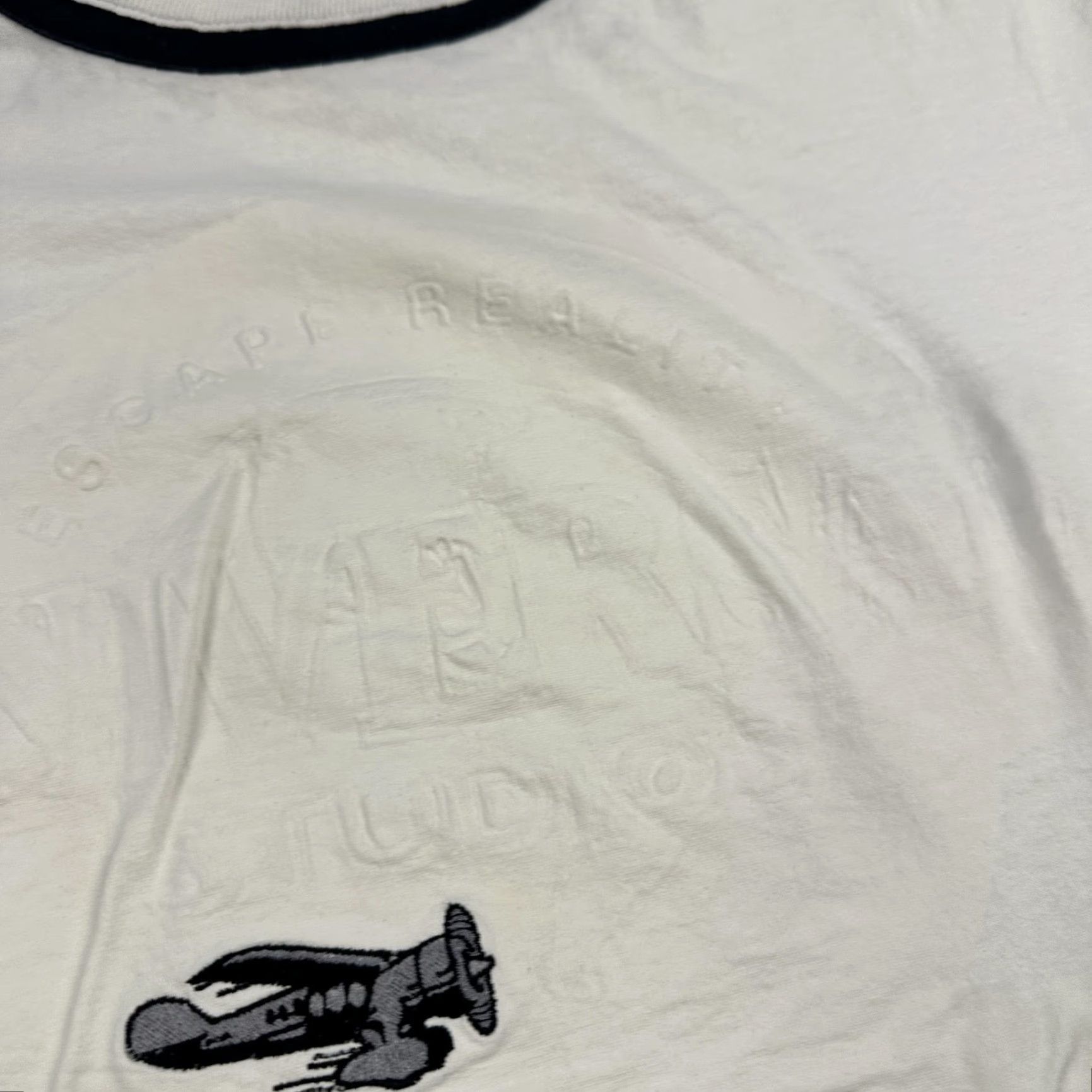 Vintage VINTAGE Universal Studios Shirt Mens Large White Ringer Orlando Plane 90s Size US L / EU 52-54 / 3 - 7 Thumbnail