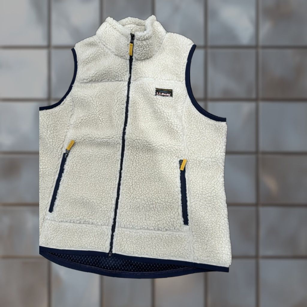 Vintage NWT LL Bean Vest Sleeveless Jacket Mountain Pile Fleece Womens XL Natural Size XL / US 12-14 / IT 48-50 - 1 Thumbnail