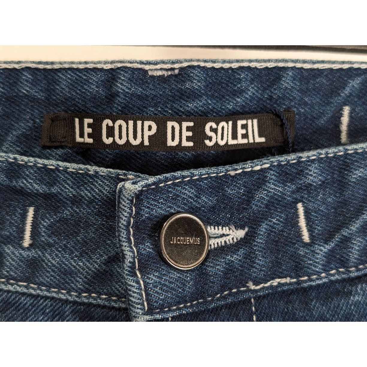 Jacquemus o1rshd1 Le Denim Fleurs in Print Blue Flowers Size US 34 / EU 50 - 12 Thumbnail