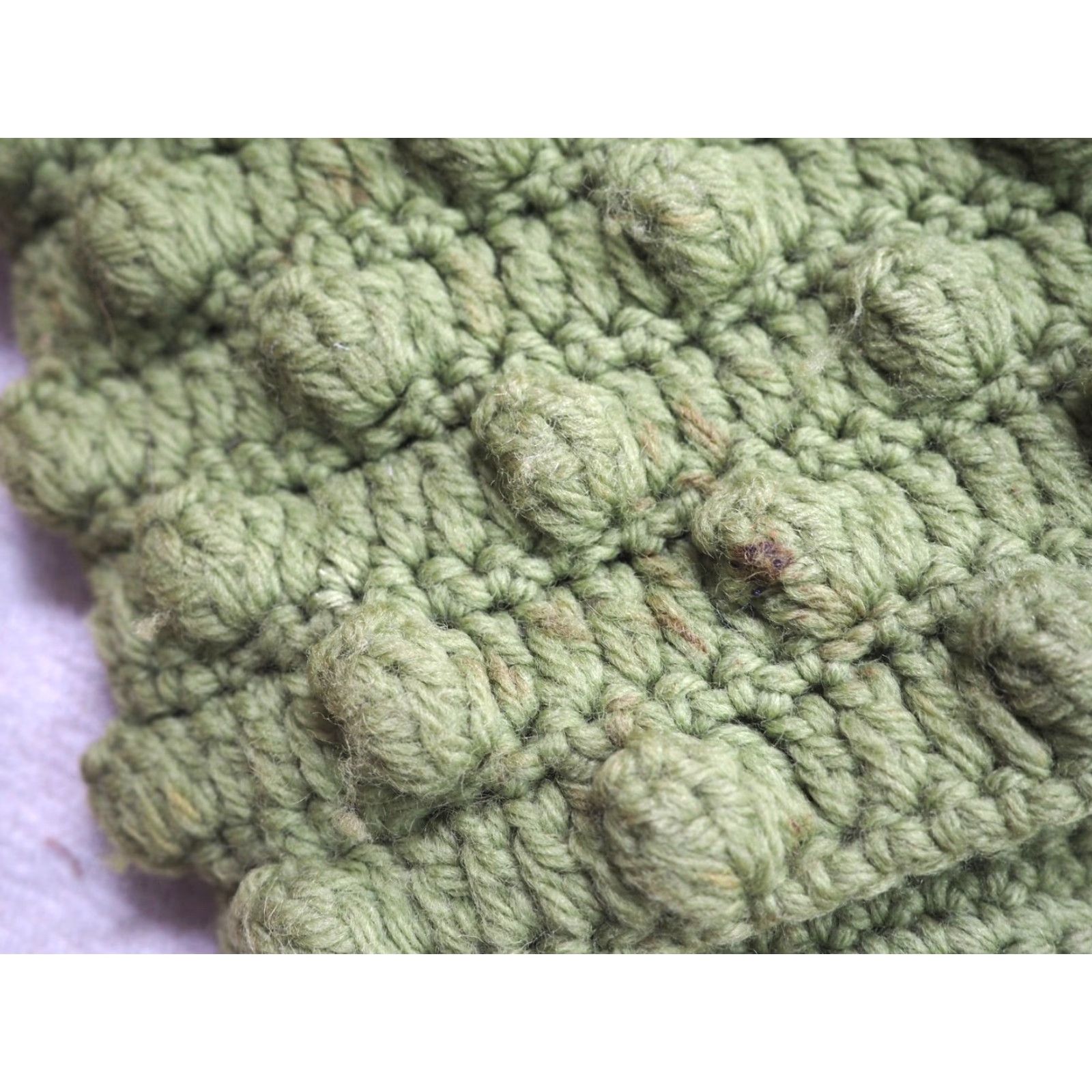 Olive VTG 60s 70s Moss Olive Green Boho Hippy Crochet Handmade Retro Purse Bag Purse Women Size ONE SIZE - 8 Thumbnail